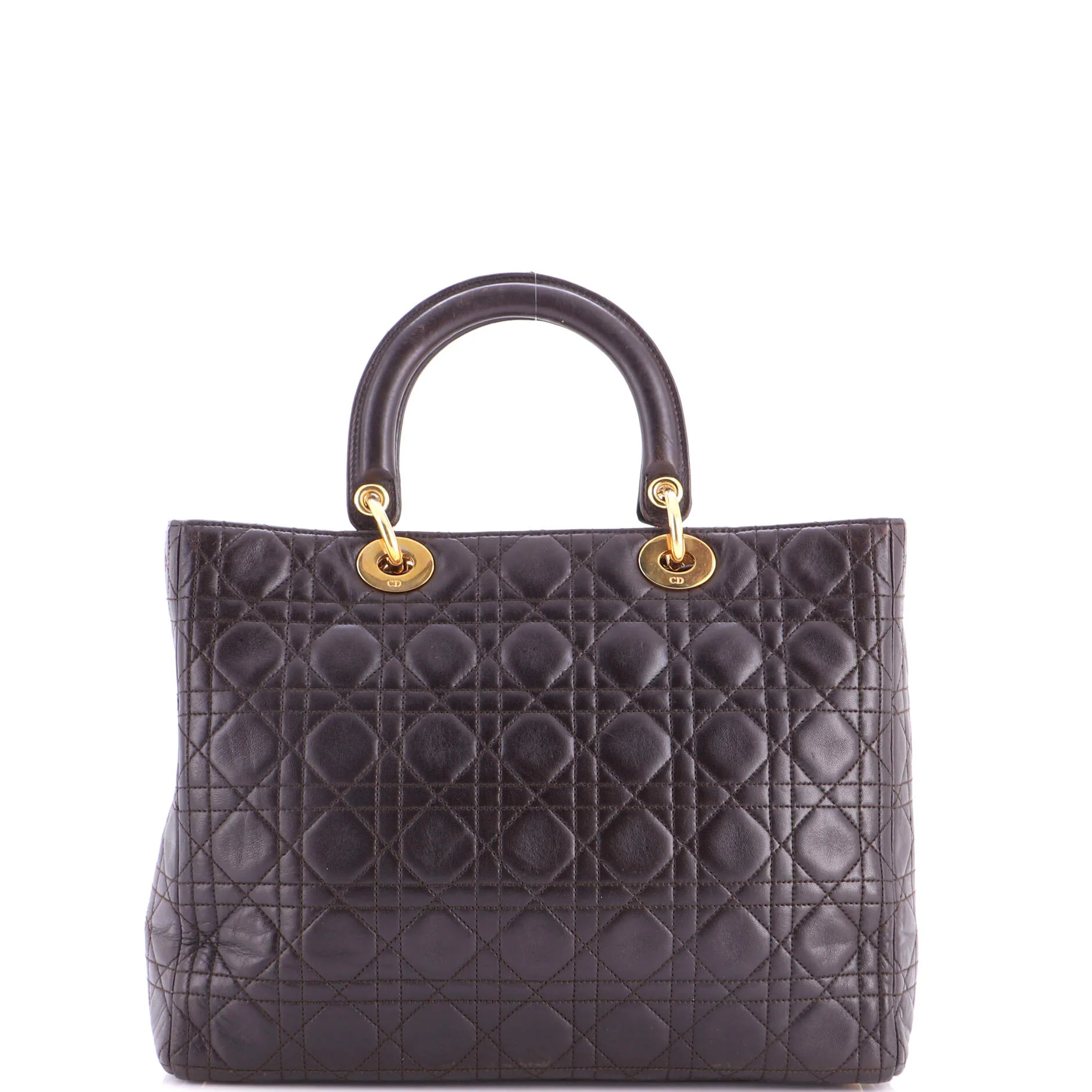 Vintage Lady Dior Bag Cannage Quilt Lambskin Large - Image 3