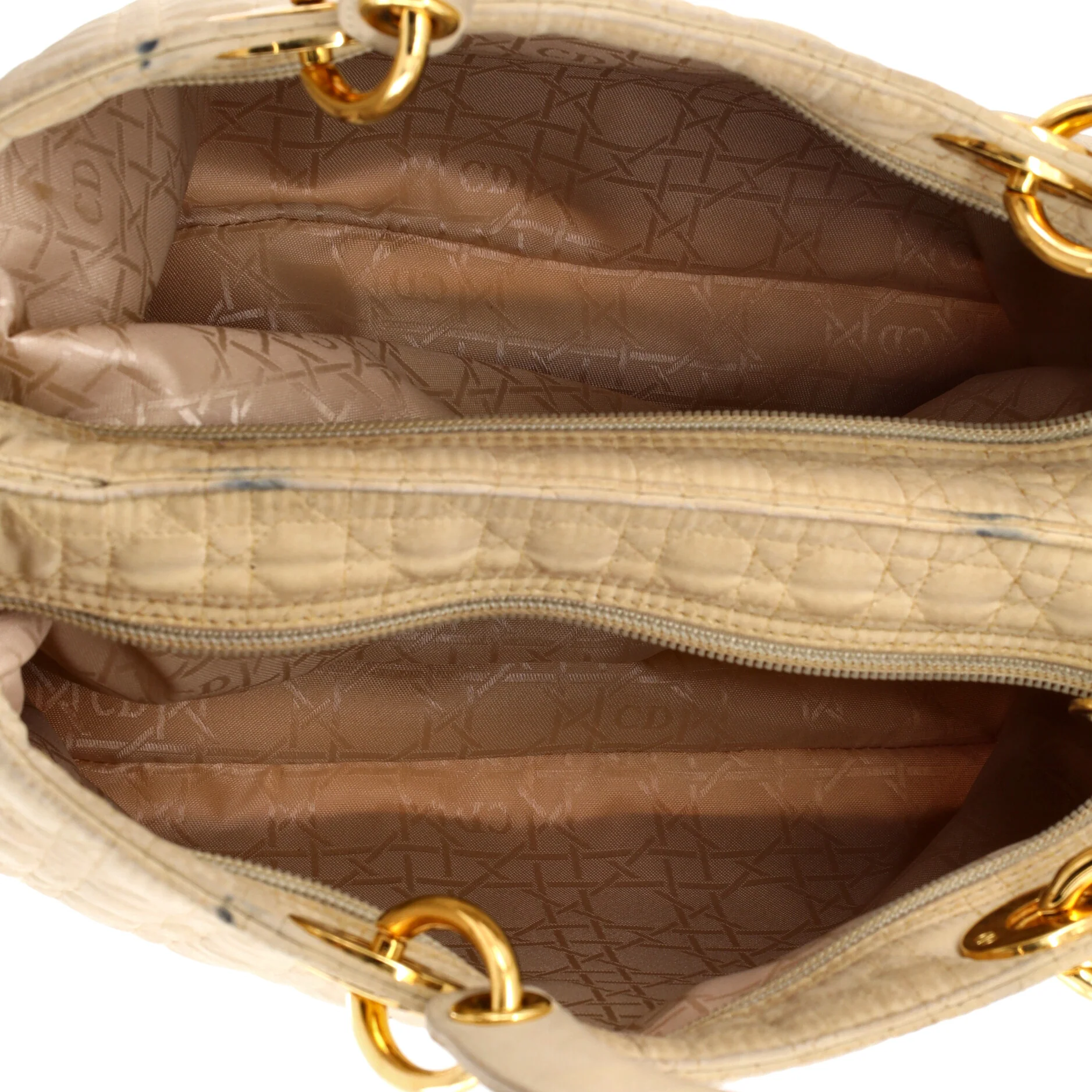 Vintage Lady Dior Bag Cannage Quilt Nylon Medium - Image 5