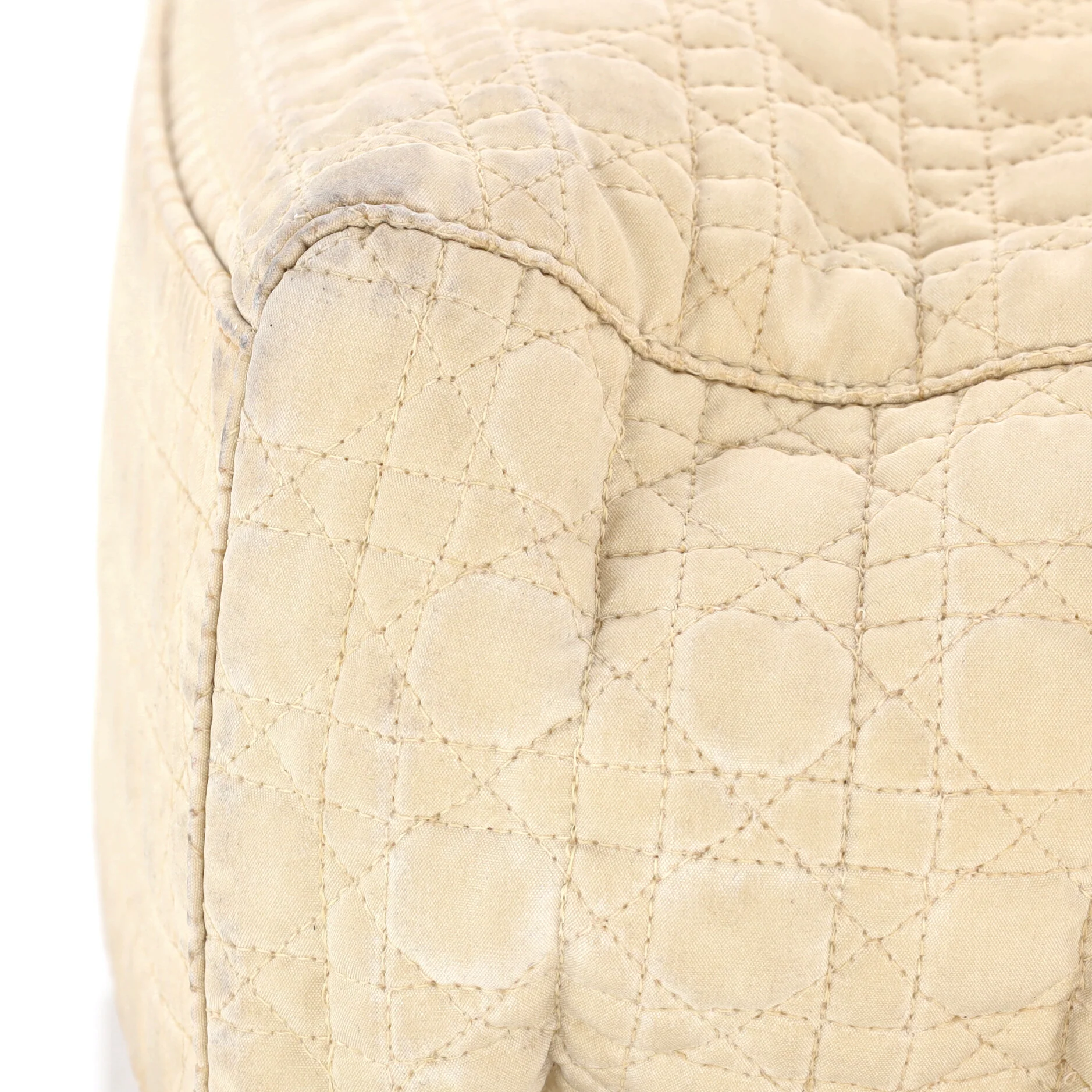 Vintage Lady Dior Bag Cannage Quilt Nylon Medium - Image 7