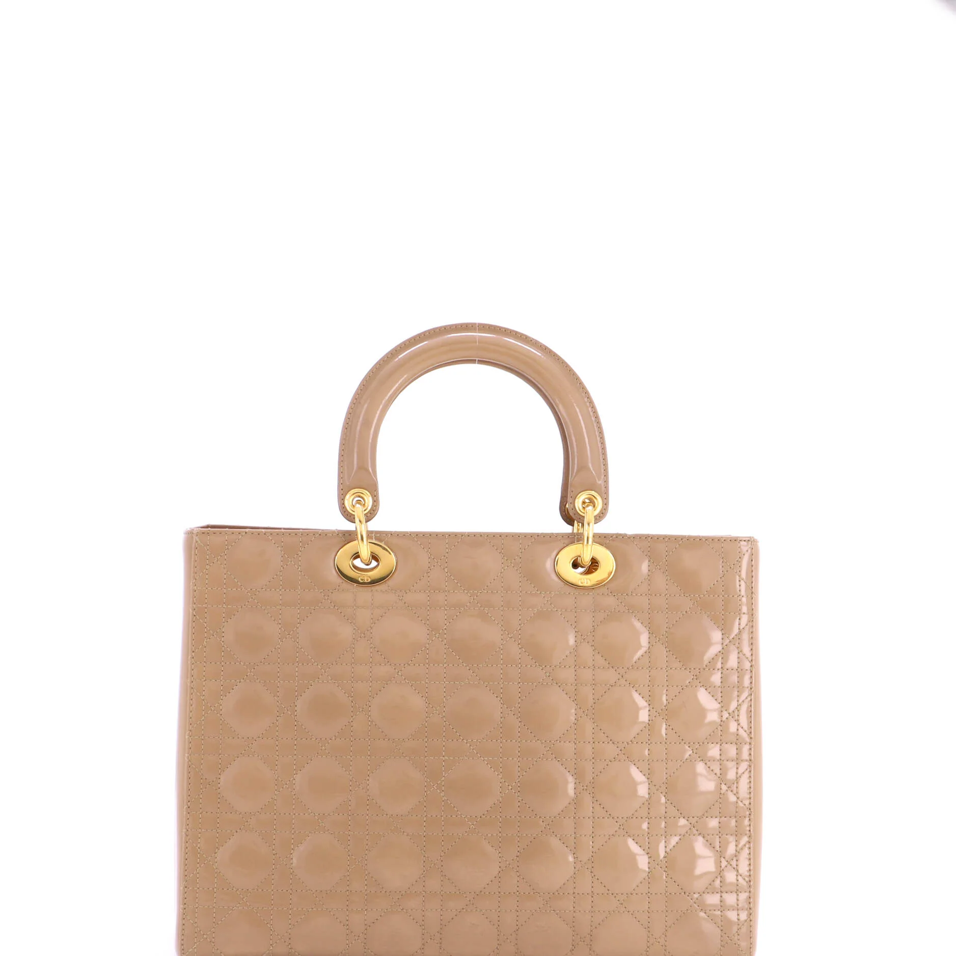 Vintage Lady Dior Bag Cannage Quilt Patent Large - Image 3