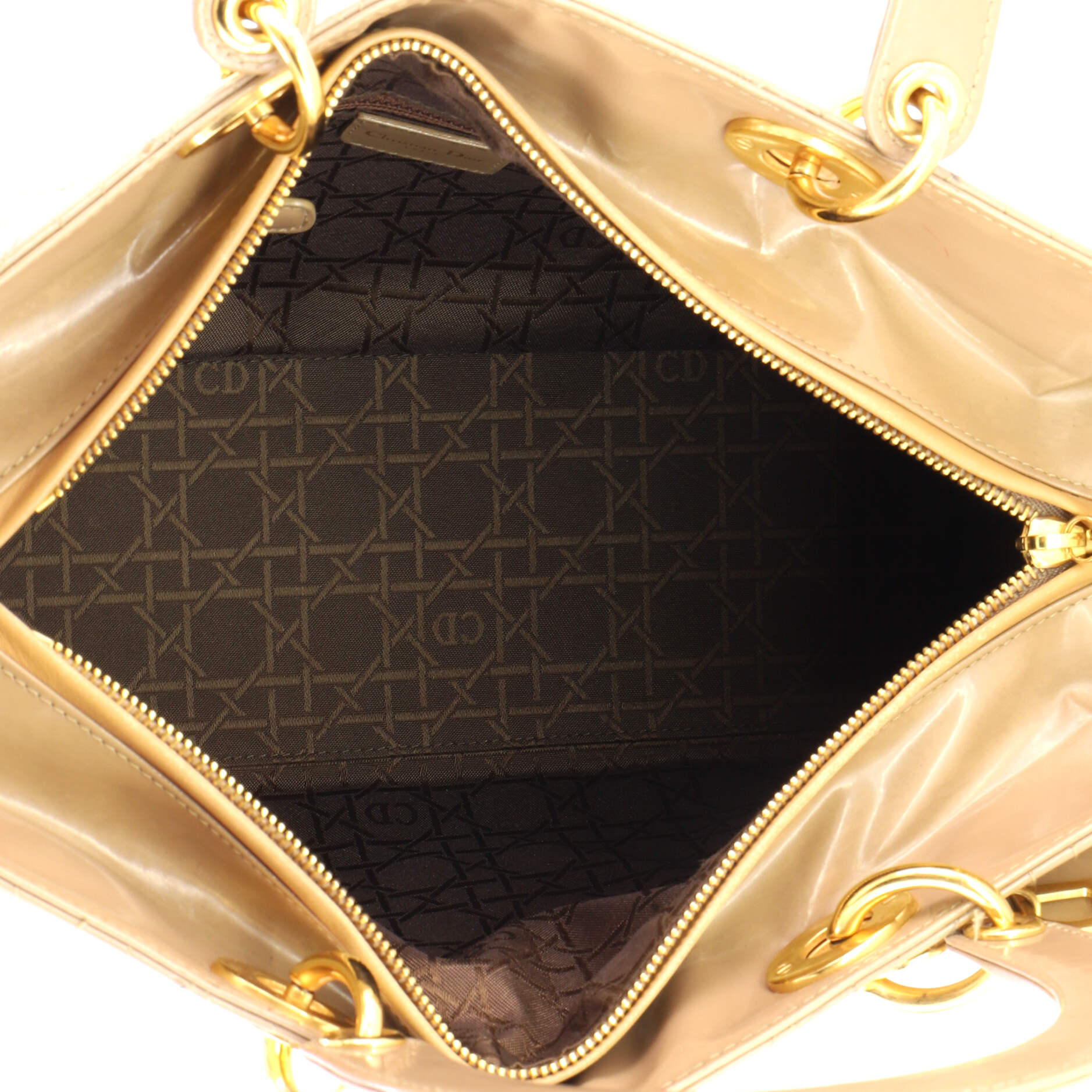 Vintage Lady Dior Bag Cannage Quilt Patent Large - Image 5