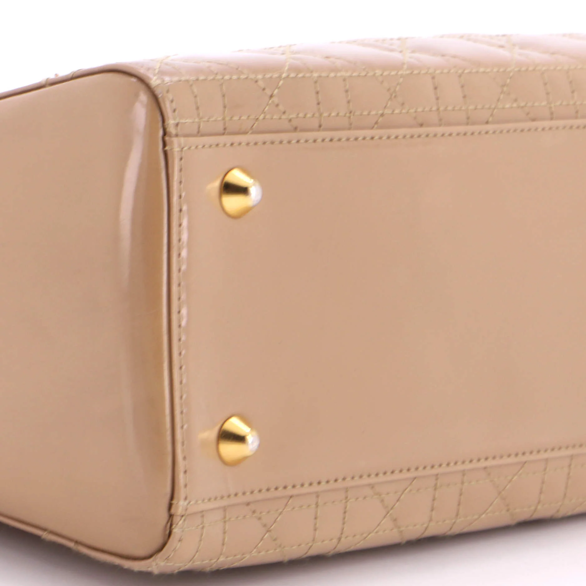 Vintage Lady Dior Bag Cannage Quilt Patent Large - Image 6