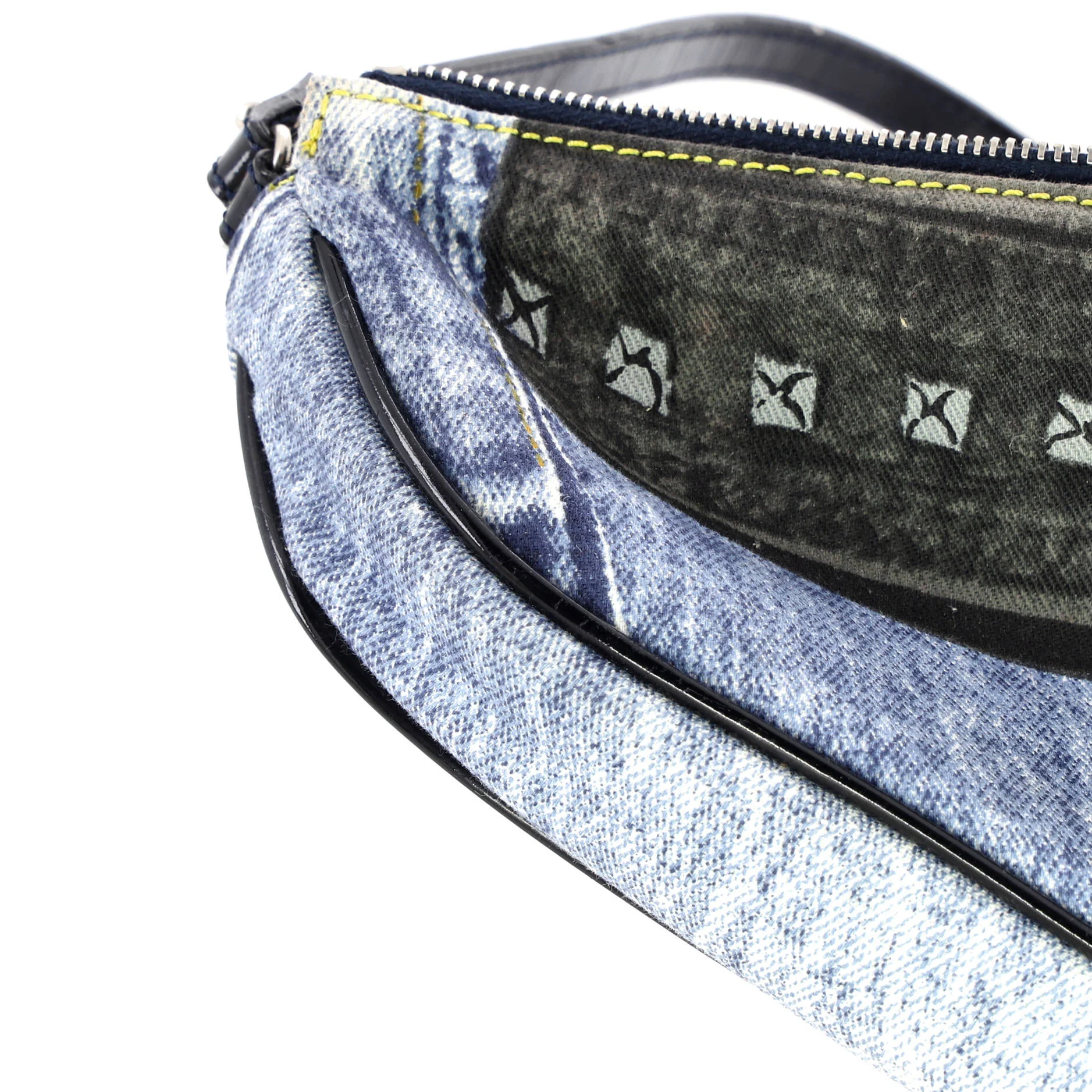 Vintage Saddle Bag Printed Denim Mini - Image 6