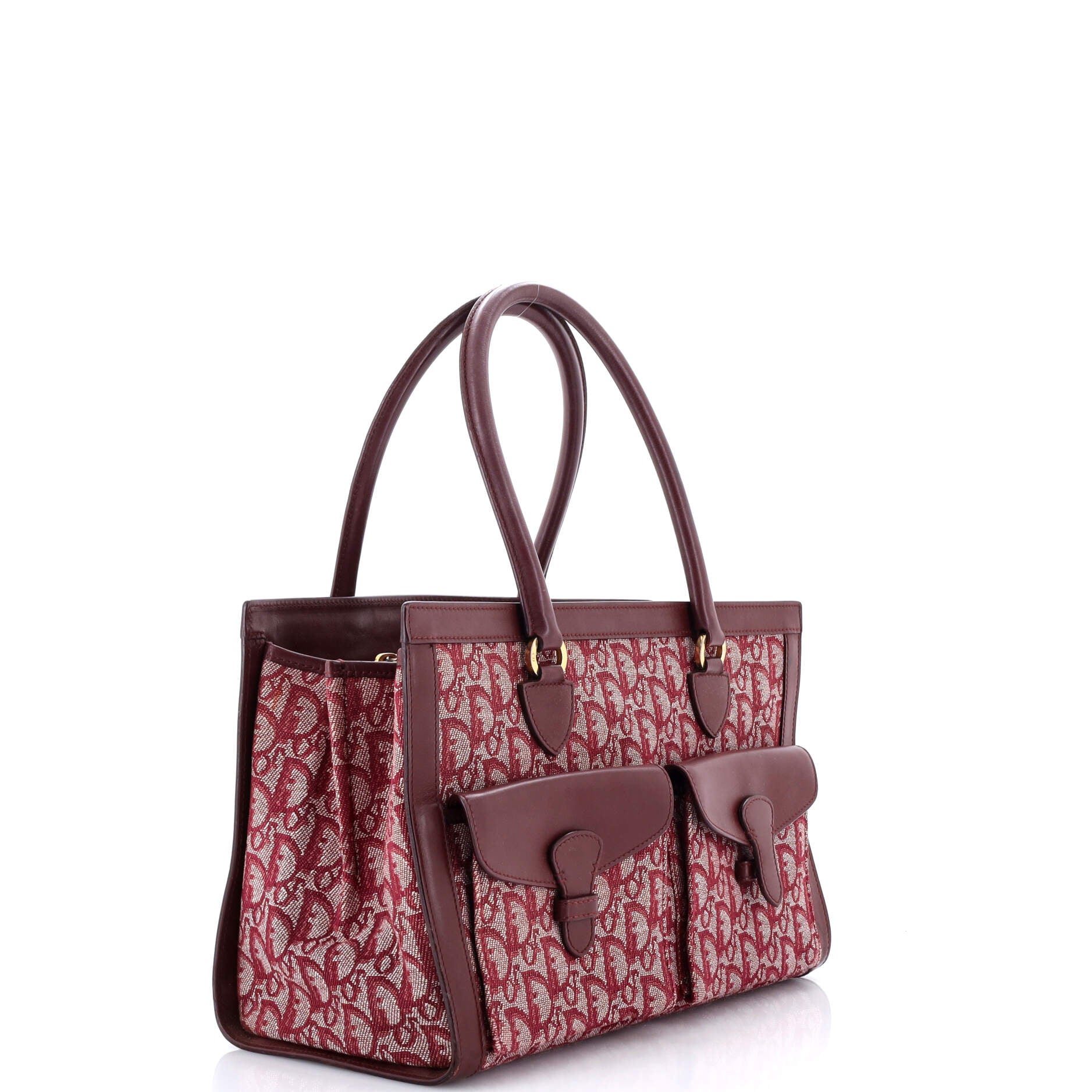 Vintage Trotter Double Pocket Tote Diorissimo Canvas Large - Image 2