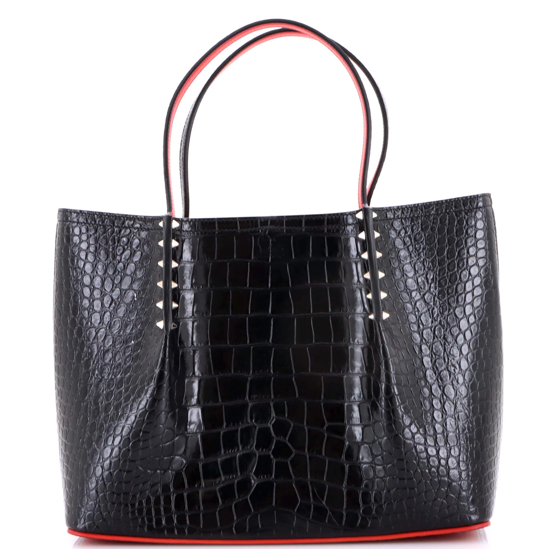 Cabarock Tote Crocodile Embossed Leather Small