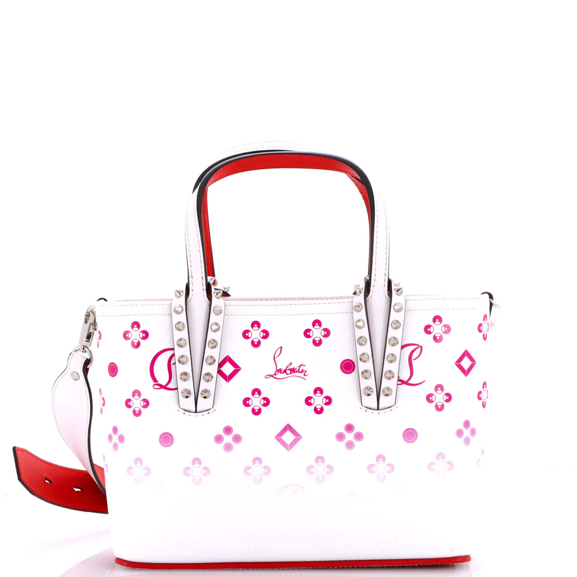 Cabata East West Tote Degrade Monogram Printed Leather Mini