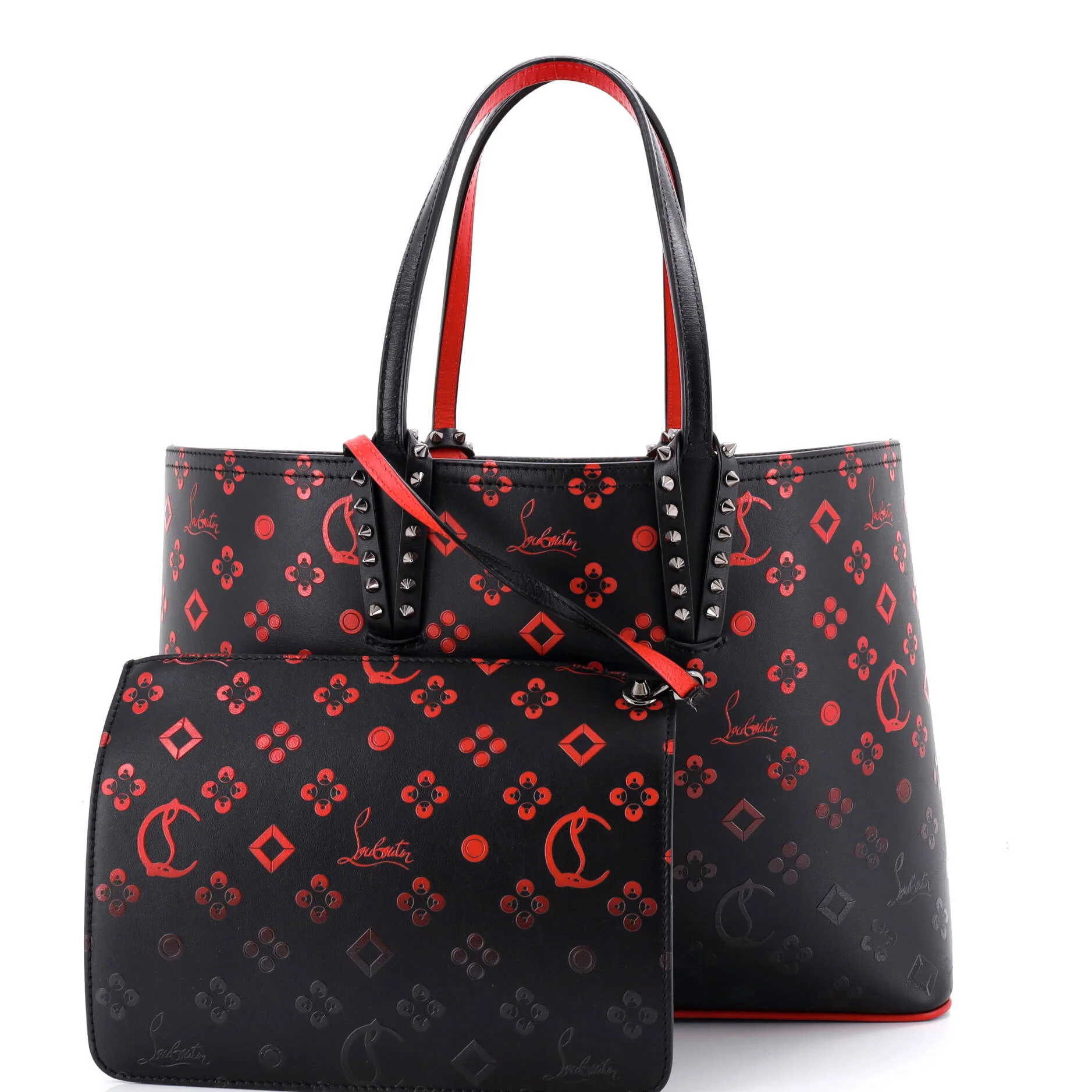 Cabata East West Tote Degrade Monogram Printed Leather Small - Image 2