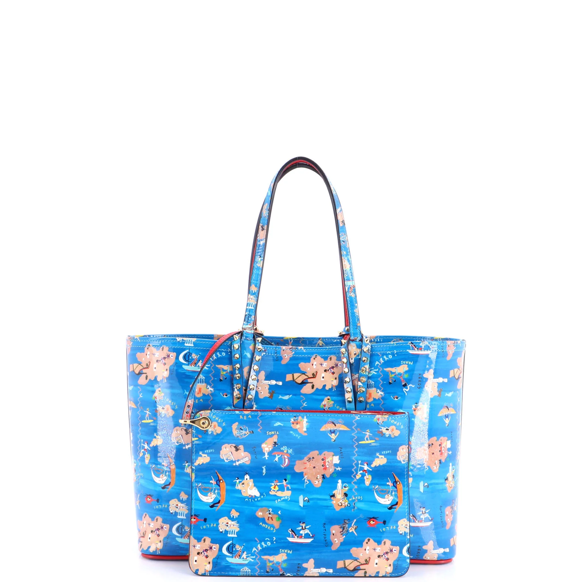 Cabata East West Tote Printed Leather Small - Image 2
