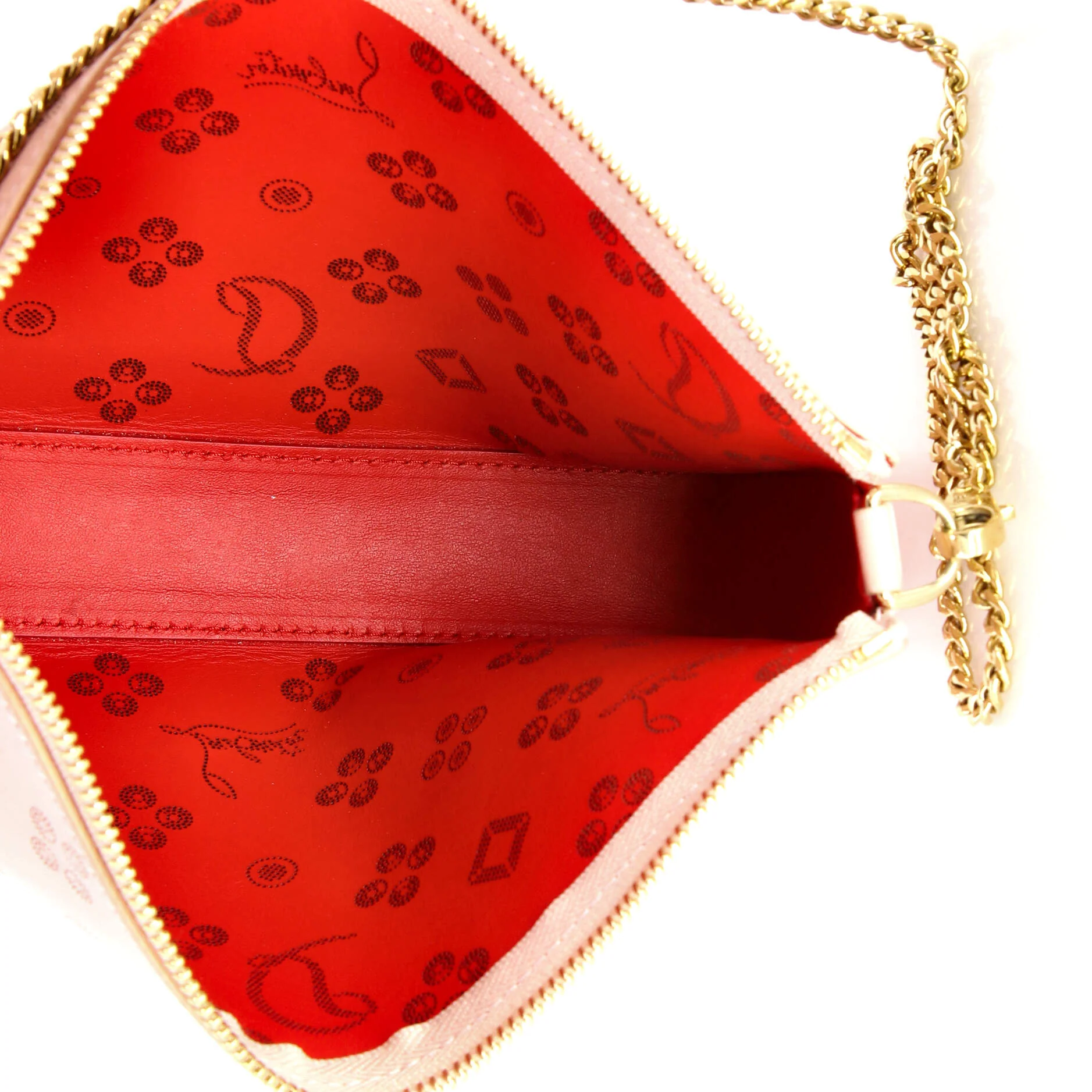 Loubila Chain Clutch Perforated Leather - Image 5
