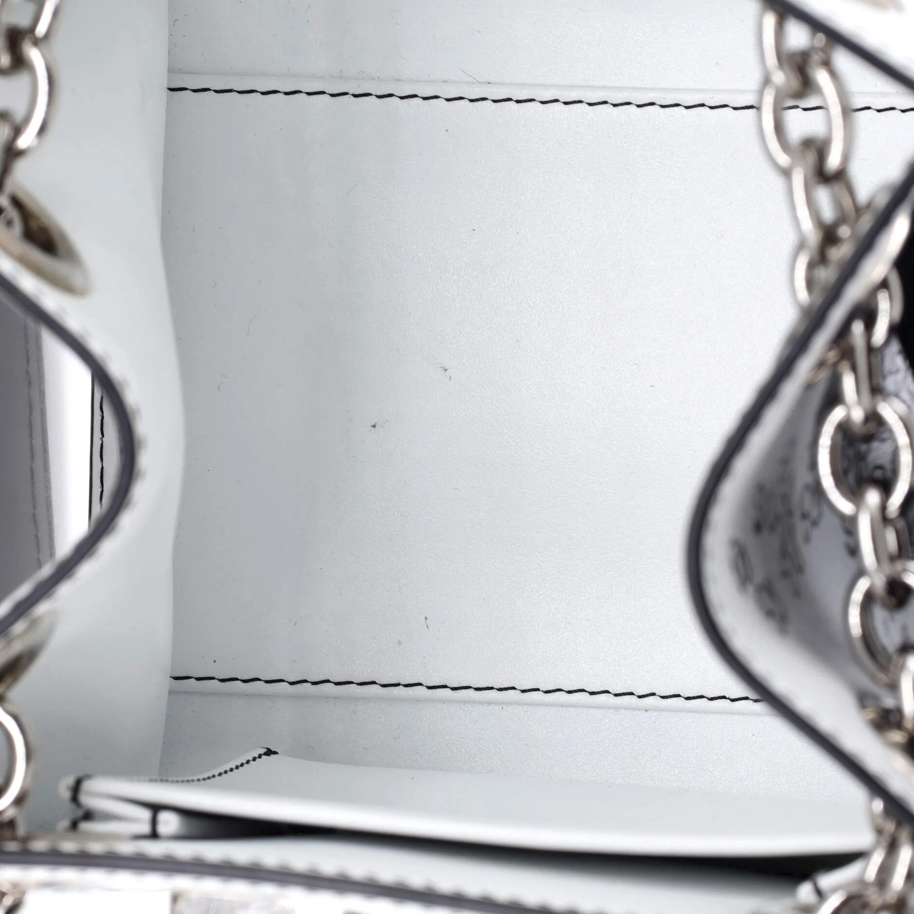 3.5 Chain Bucket Bag Graffiti Printed Leather - Image 5