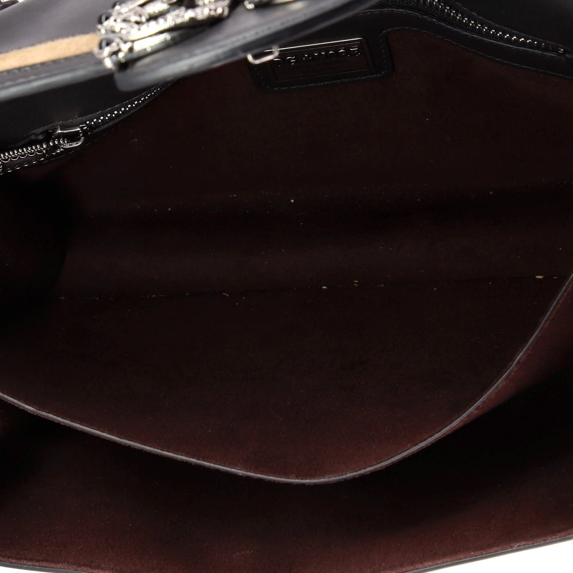 Amore Flap Shoulder Bag Leather with Suede Small - Image 5