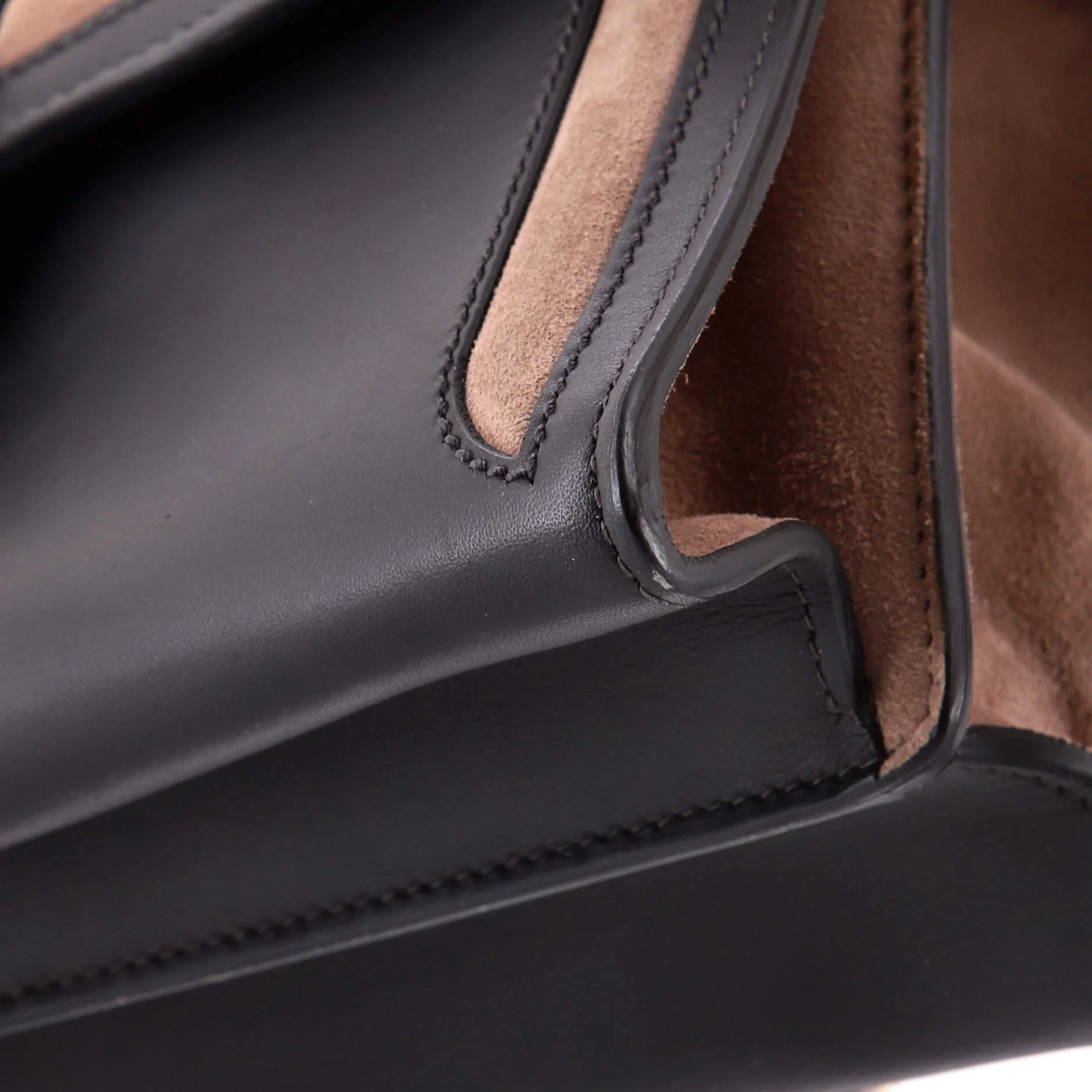 Amore Flap Shoulder Bag Leather with Suede Small - Image 7