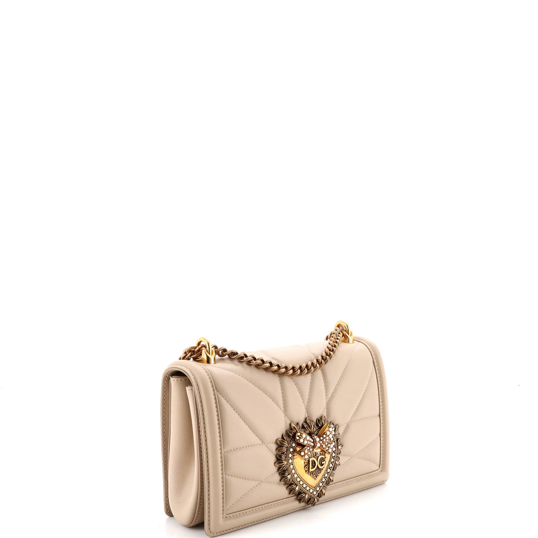 Devotion Full Flap Shoulder Bag Quilted Leather Small - Image 2