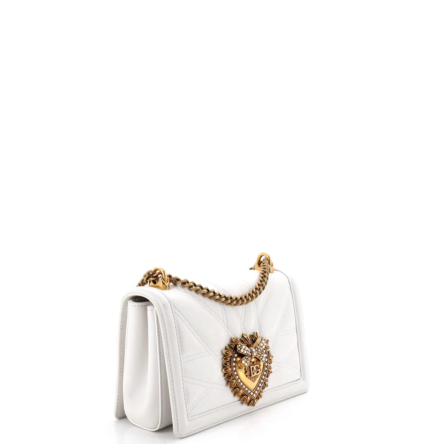 Devotion Full Flap Shoulder Bag Quilted Leather Small - Image 2