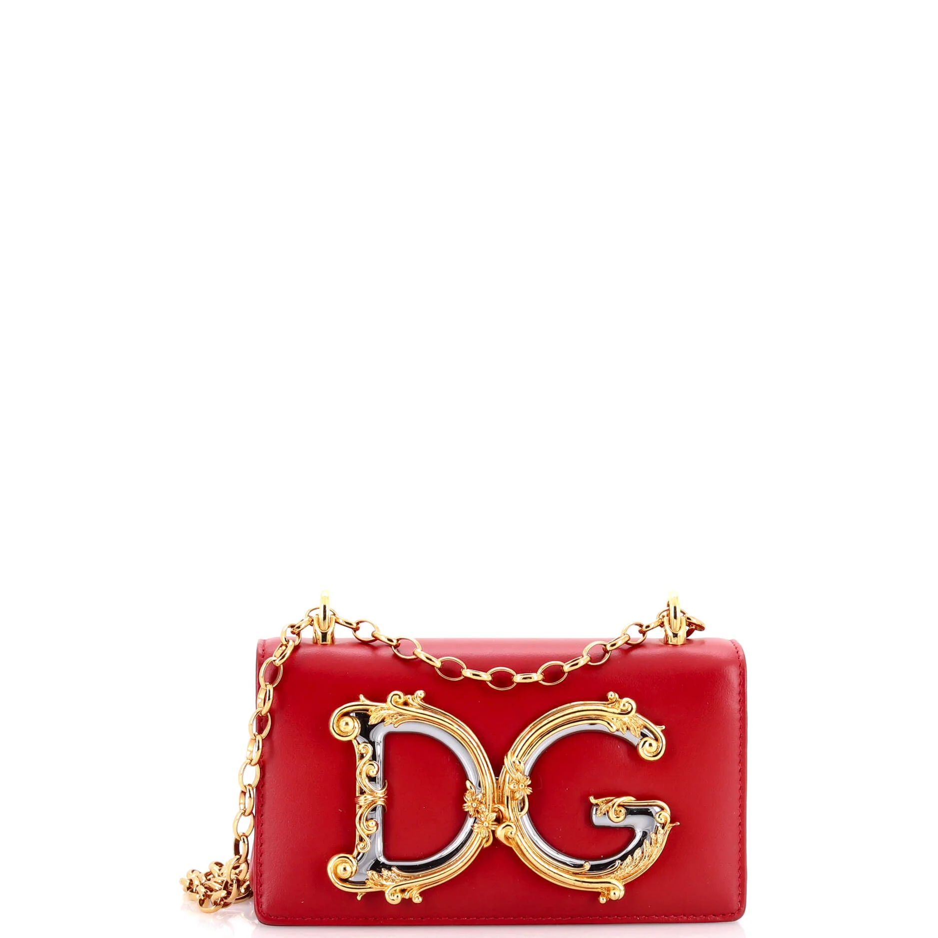 DG Girls Flap Bag Embellished Leather Mini