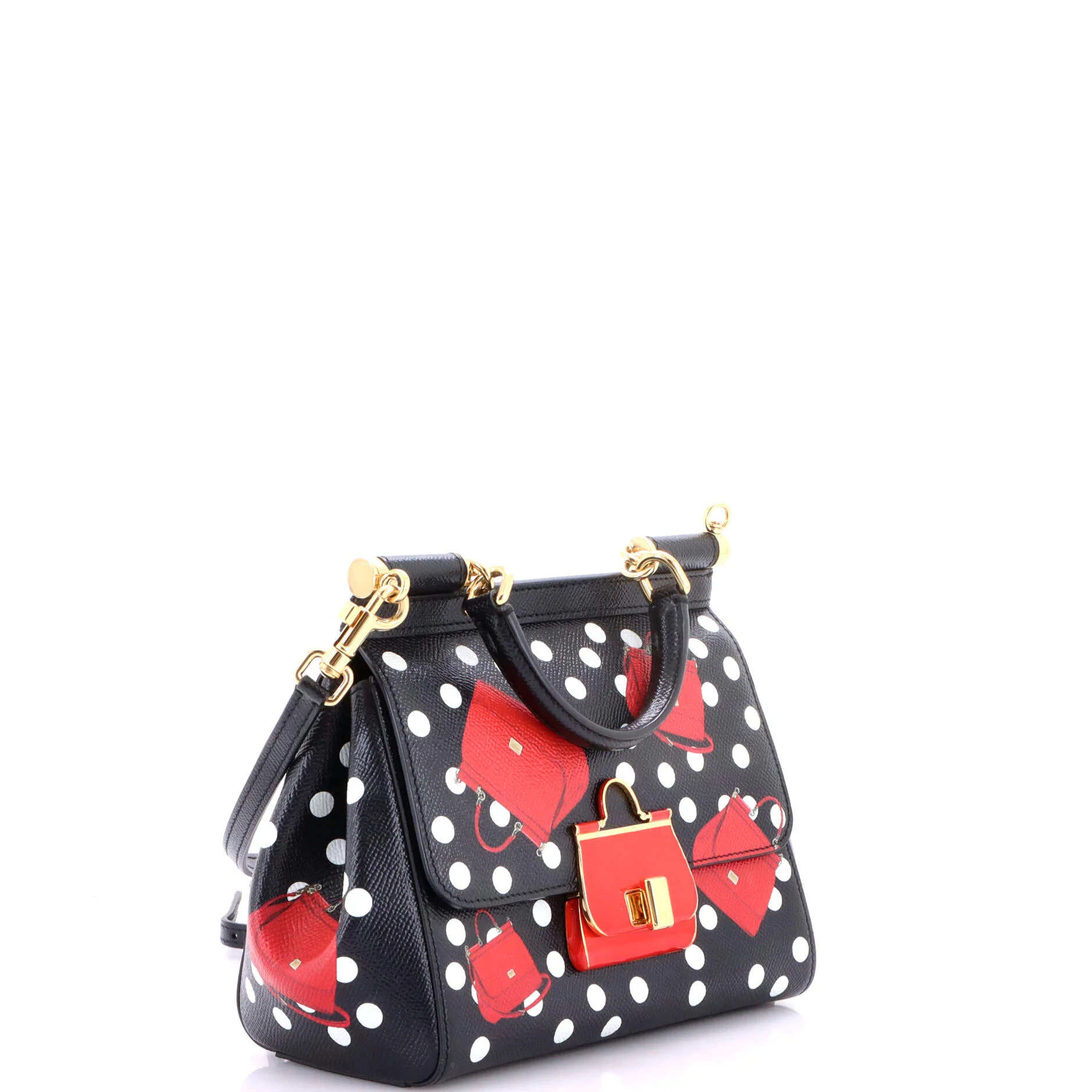 Miss Sicily Bag Printed Leather with Miss Sicily Bag Silhouette Closure Medium - Image 2