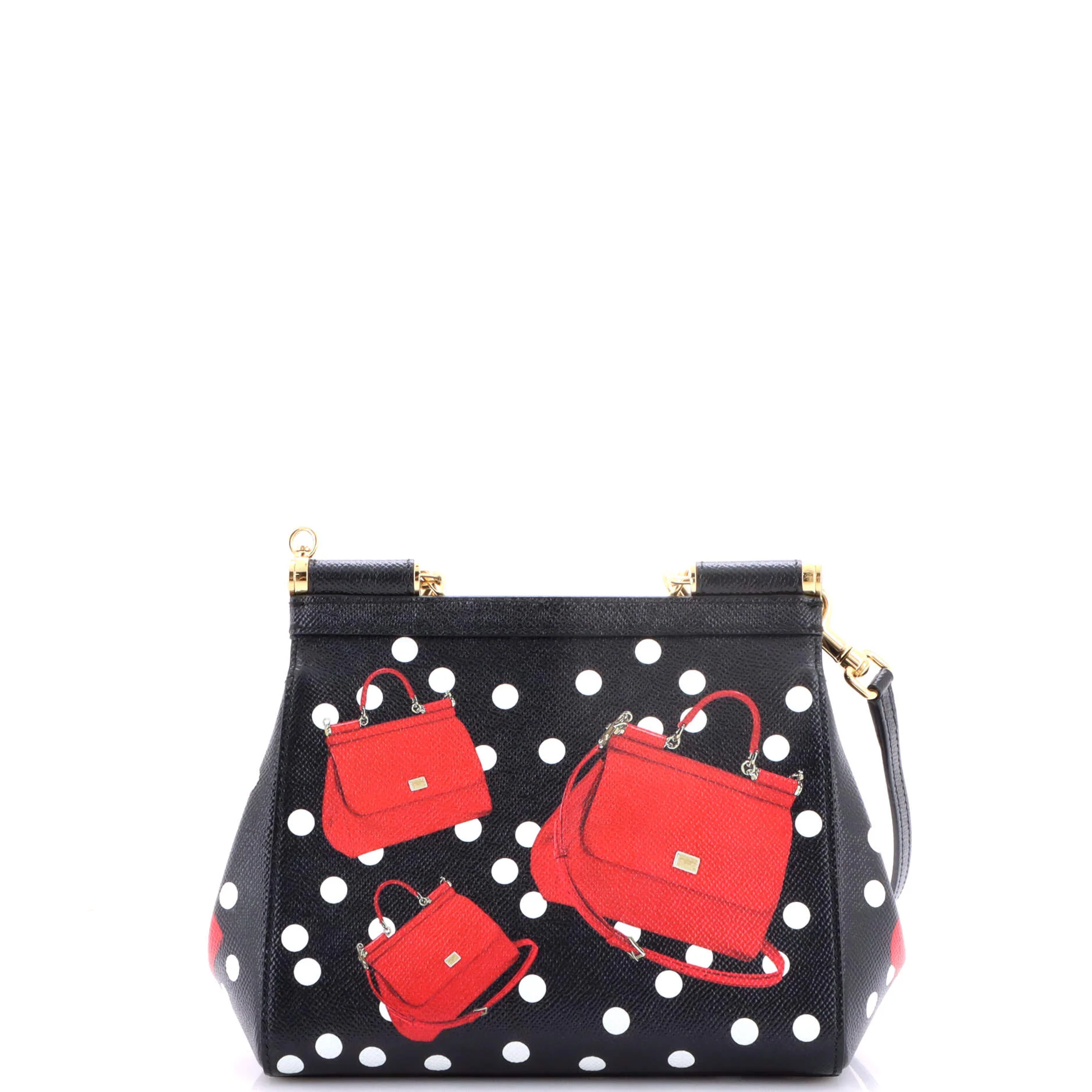 Miss Sicily Bag Printed Leather with Miss Sicily Bag Silhouette Closure Medium - Image 3