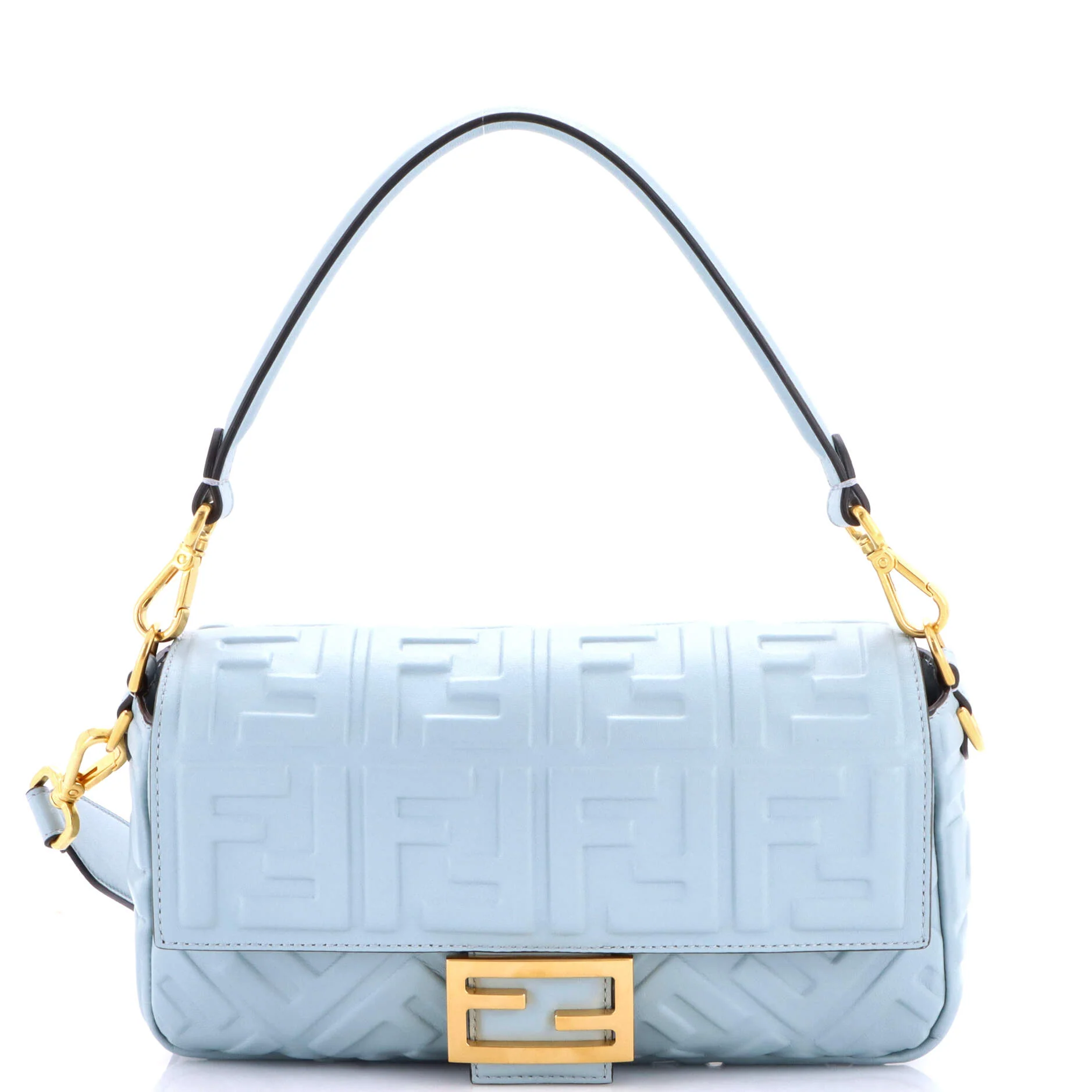 Baguette NM Bag Zucca Embossed Leather Medium