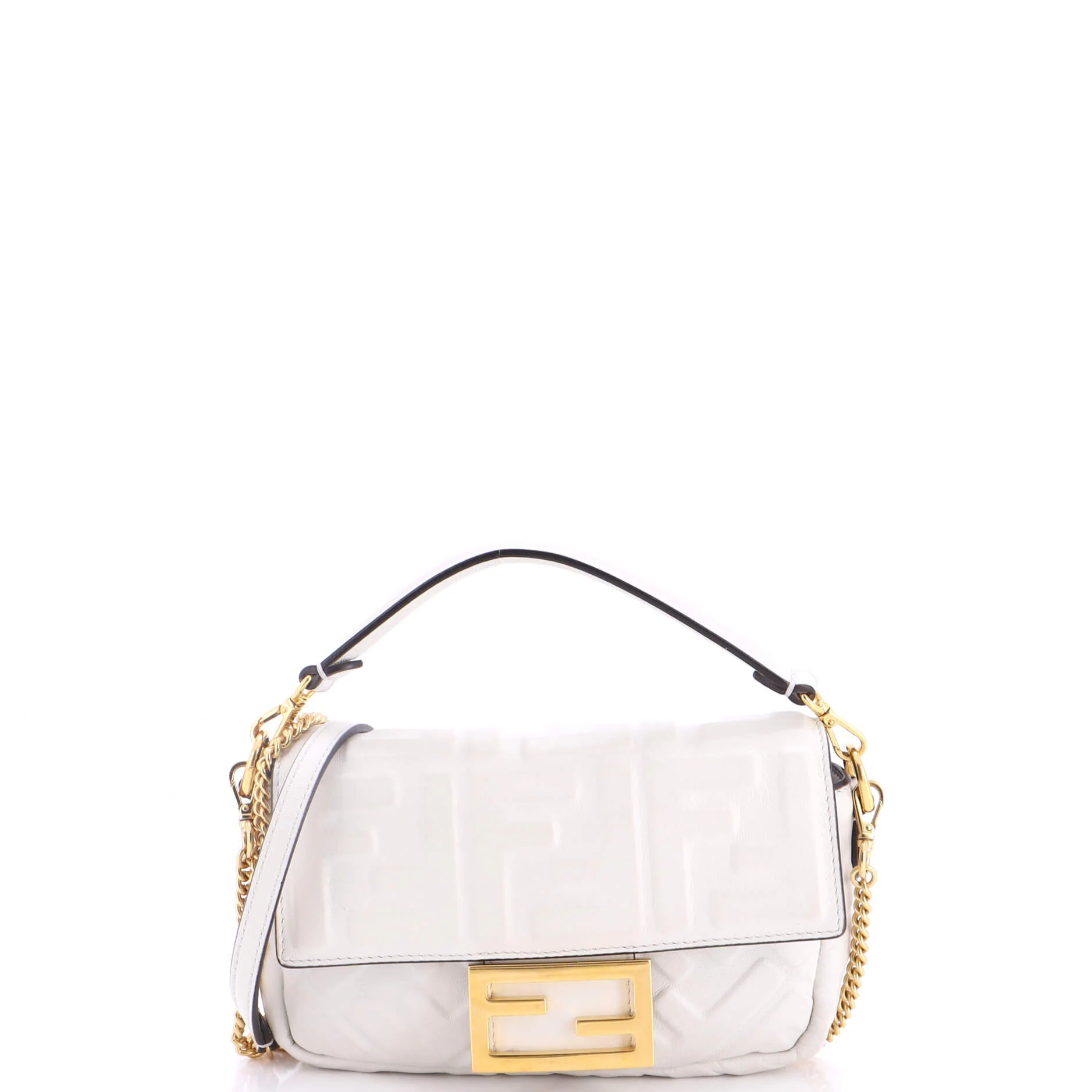 Baguette NM Bag Zucca Embossed Leather Mini