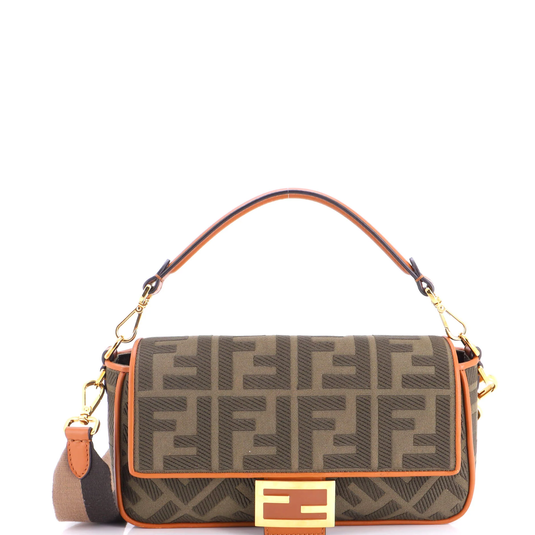 Baguette NM Bag Zucca Embroidered Canvas Medium