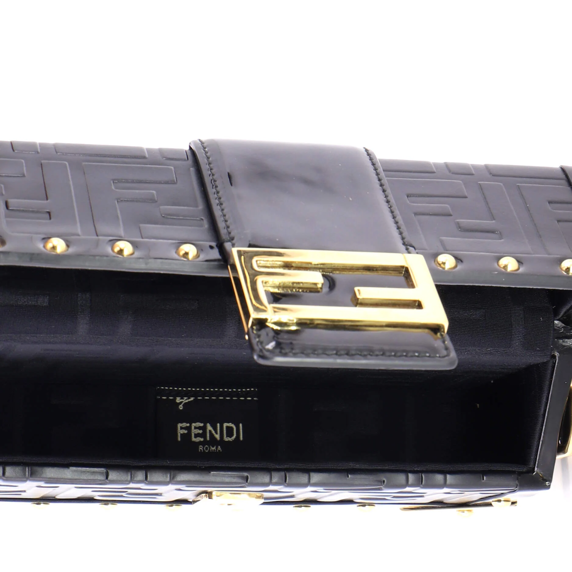 Baguette Trunk Bag Zucca Embossed Leather Mini - Image 5