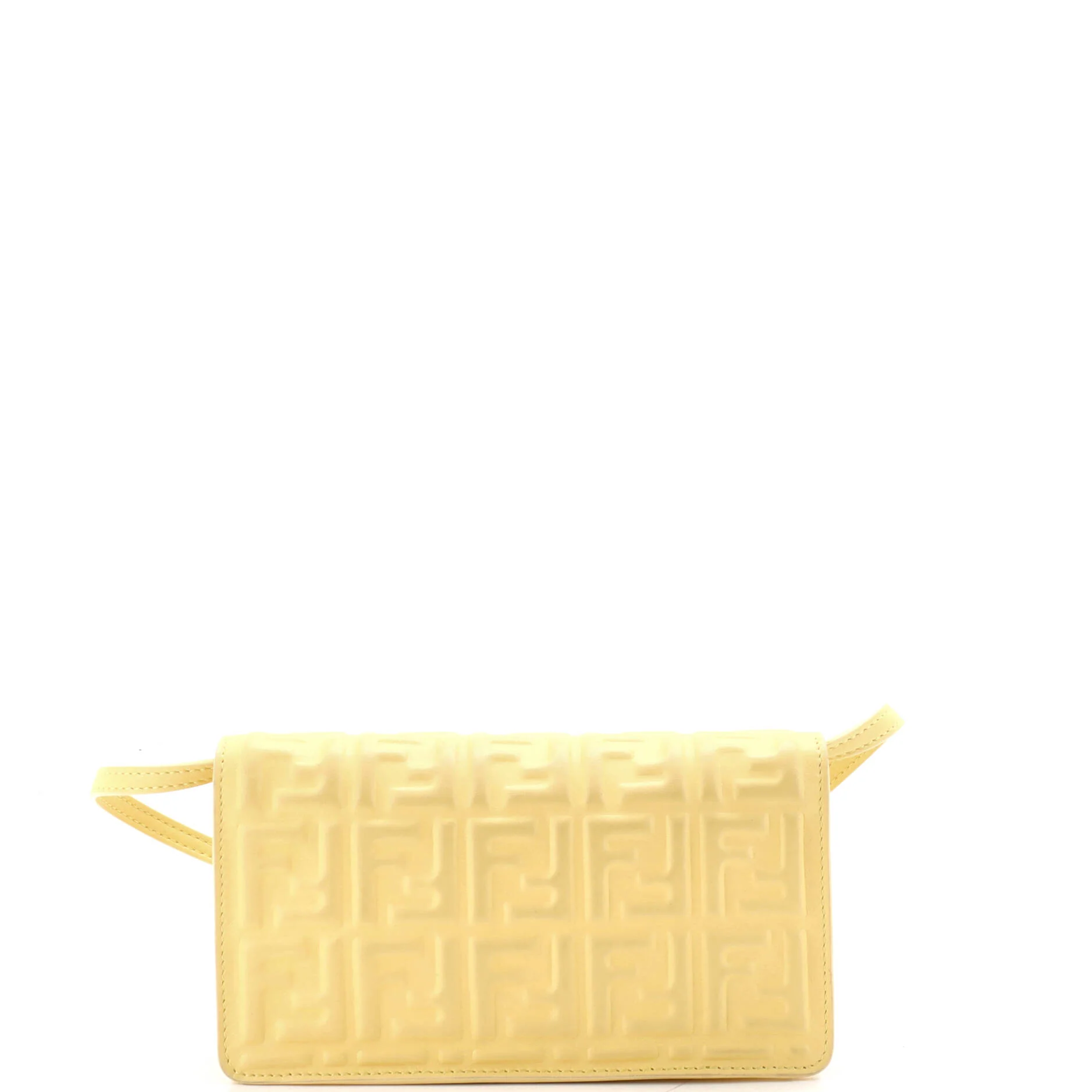 Baguette Wallet on Chain Zucca Embossed Leather - Image 3