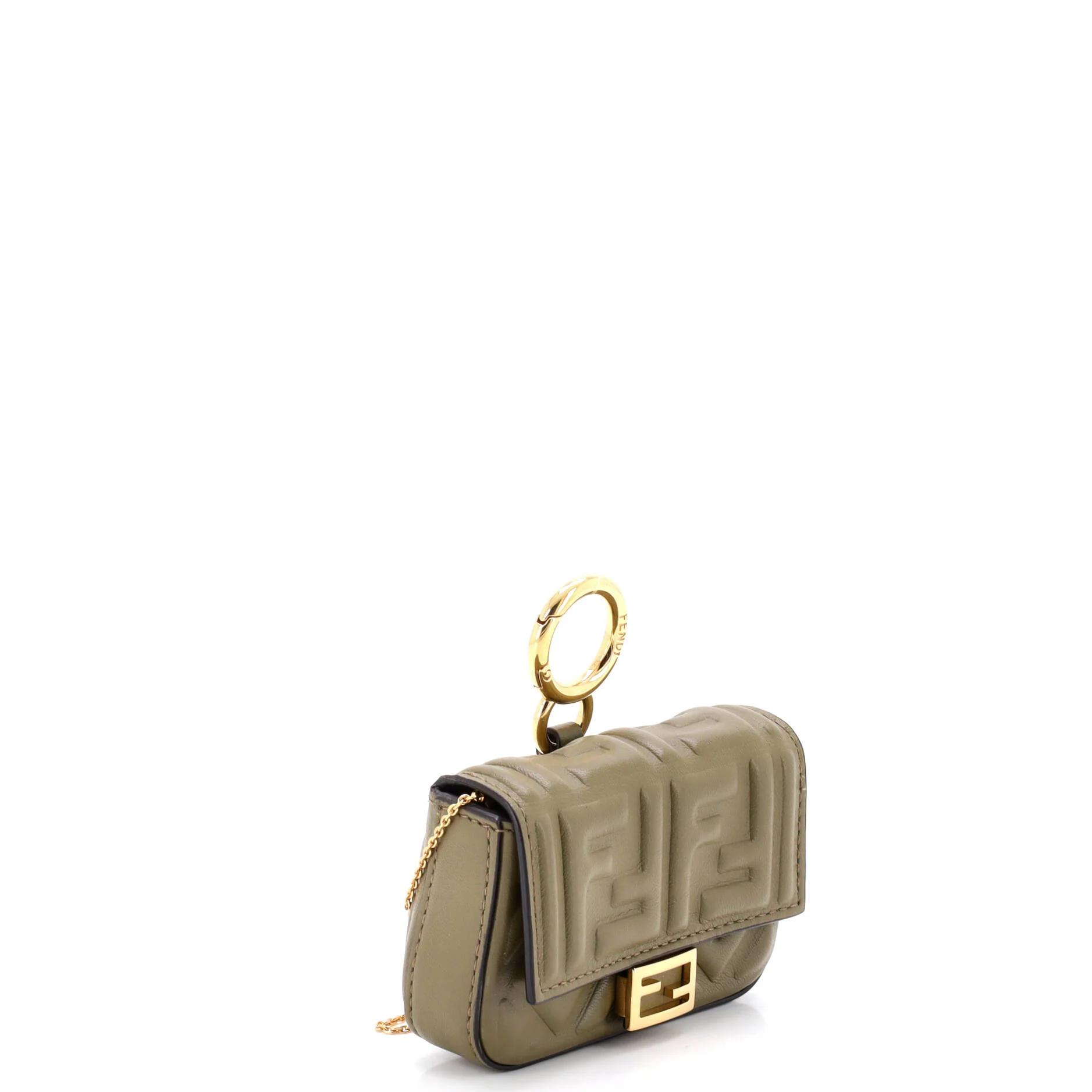 Chain Baguette Charm Bag Zucca Embossed Leather Nano - Image 2