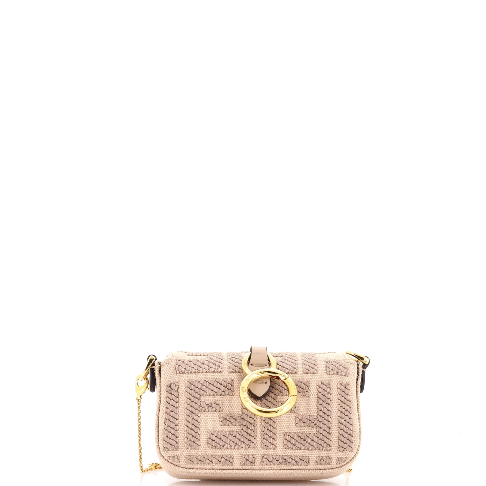 Chain Baguette Charm Bag Zucca Embroidered Canvas Nano - Image 3