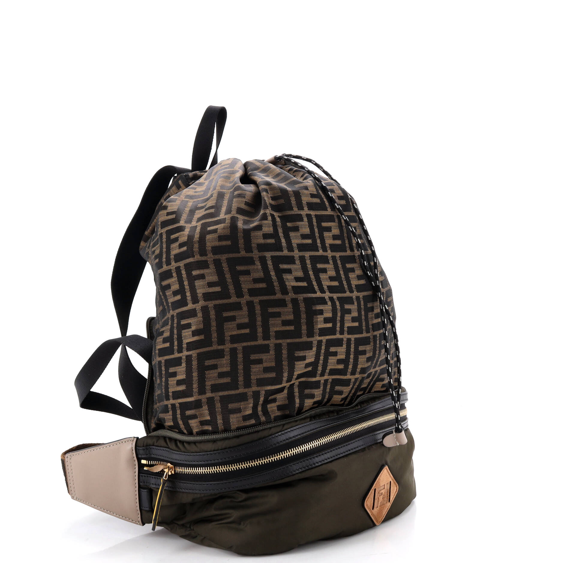Convertible Belt Bag Backpack Zucca Canvas and Nylon - Image 2