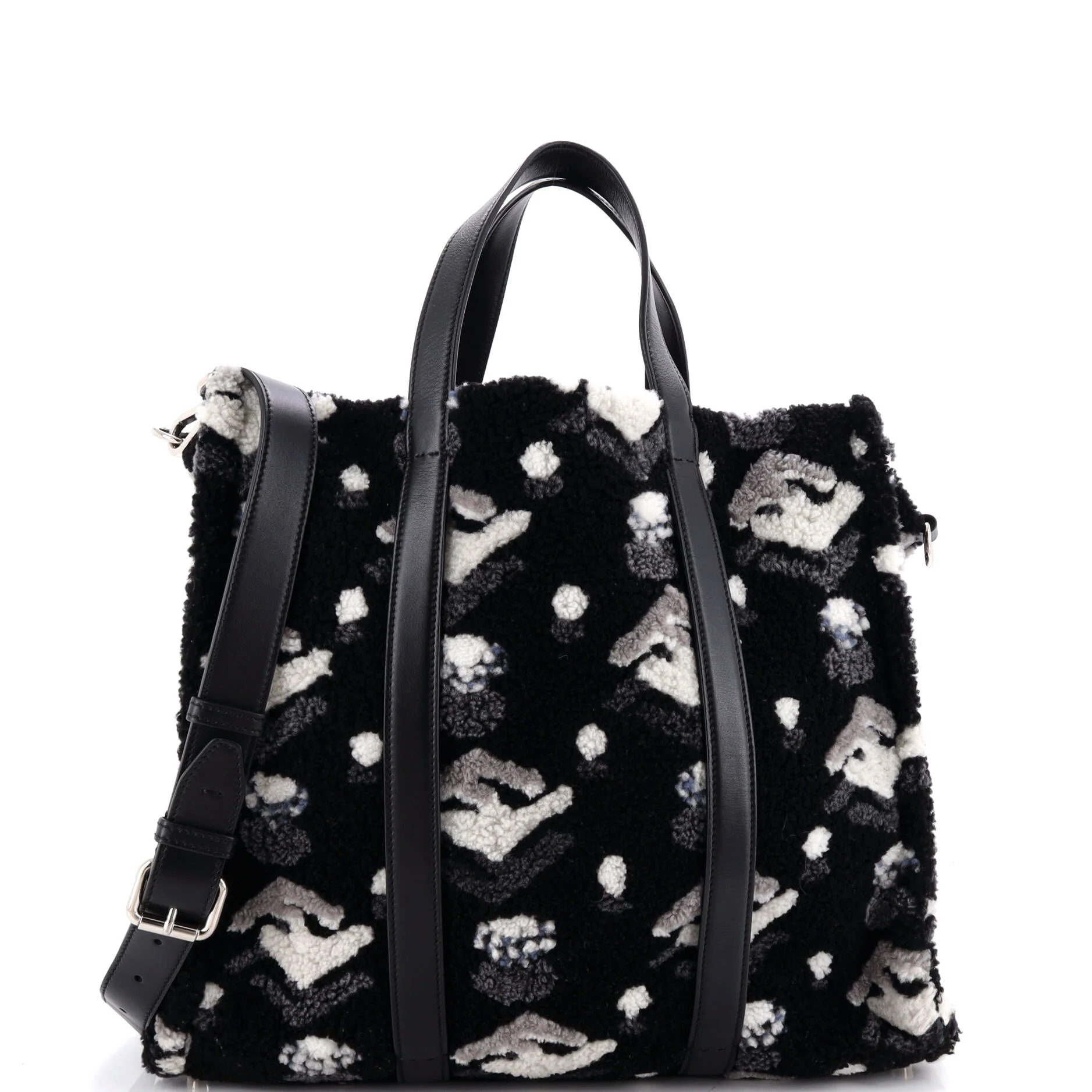 Convertible Shopping Tote Printed Shearling Large