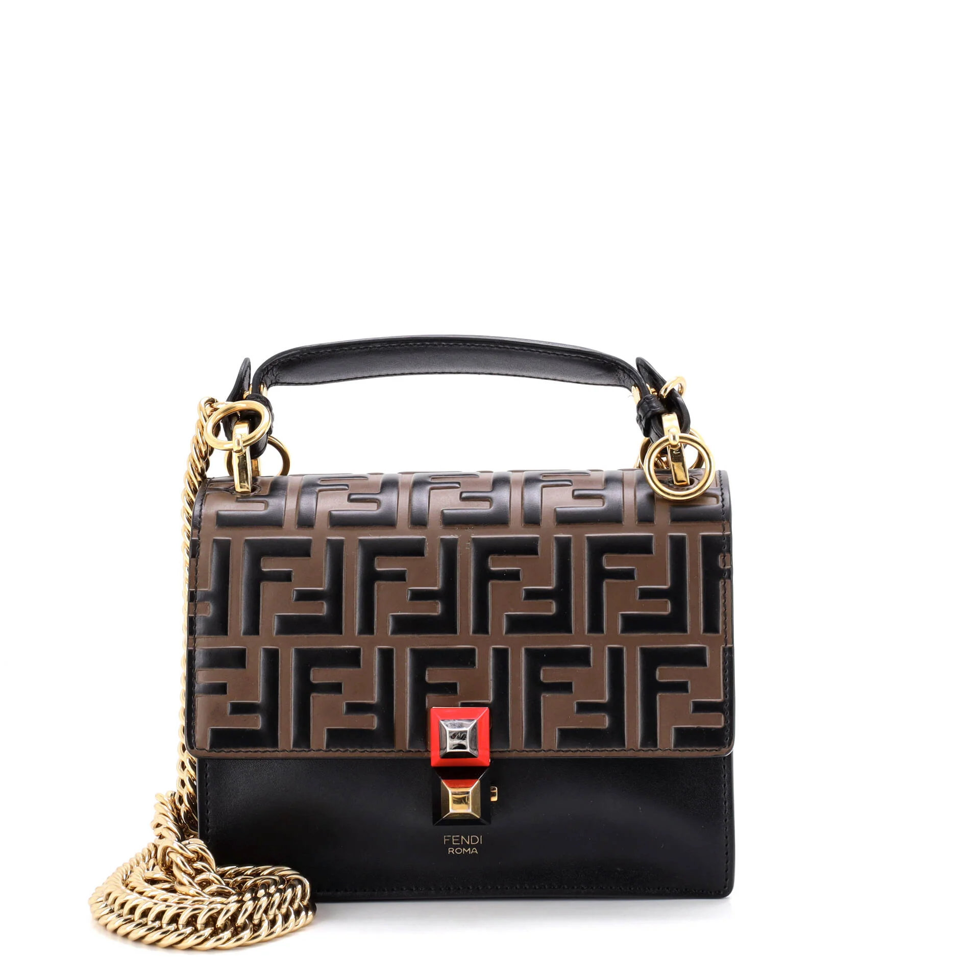 Kan I Bag Zucca Embossed Leather Small