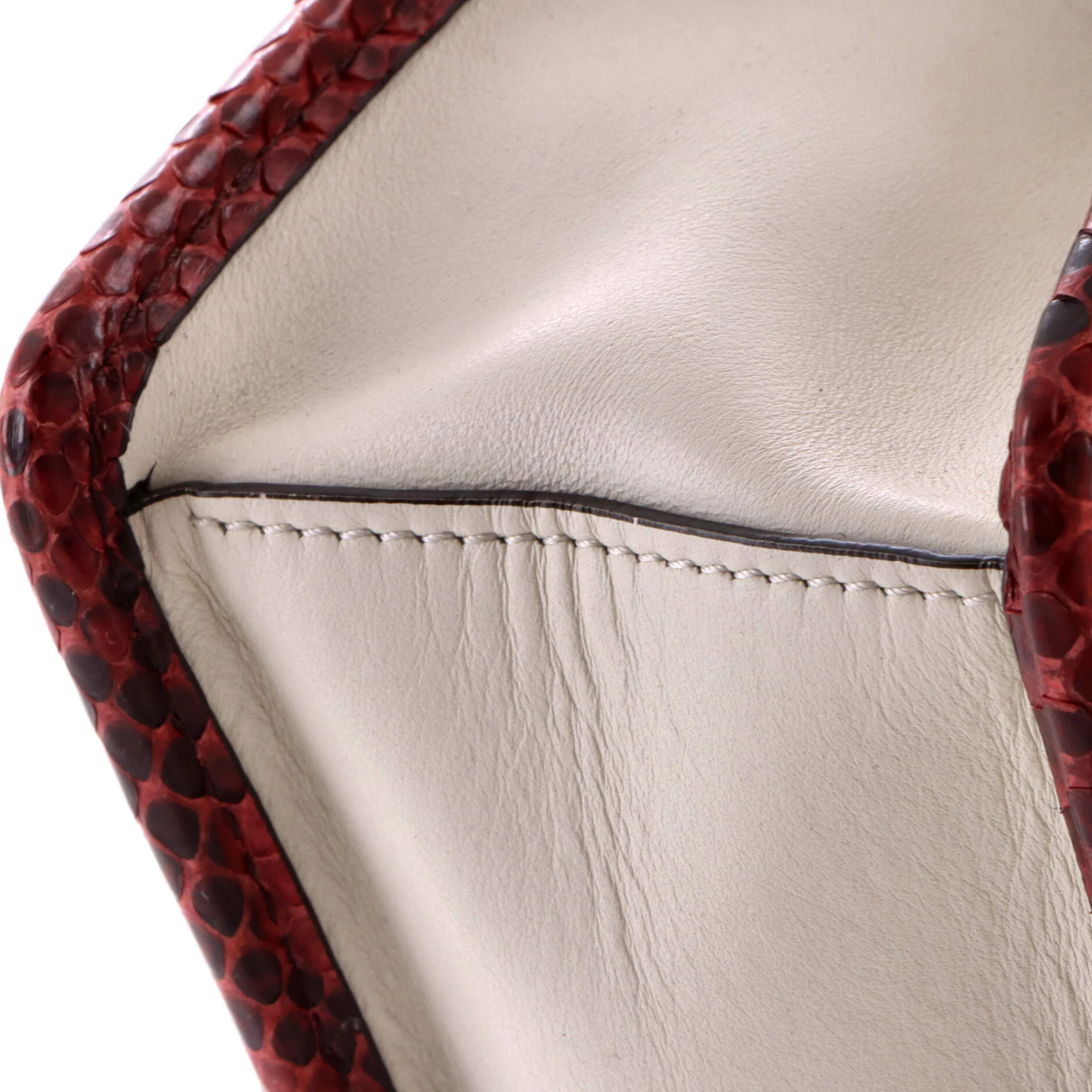 Kan I F Shoulder Bag Leather and Python Small - Image 6