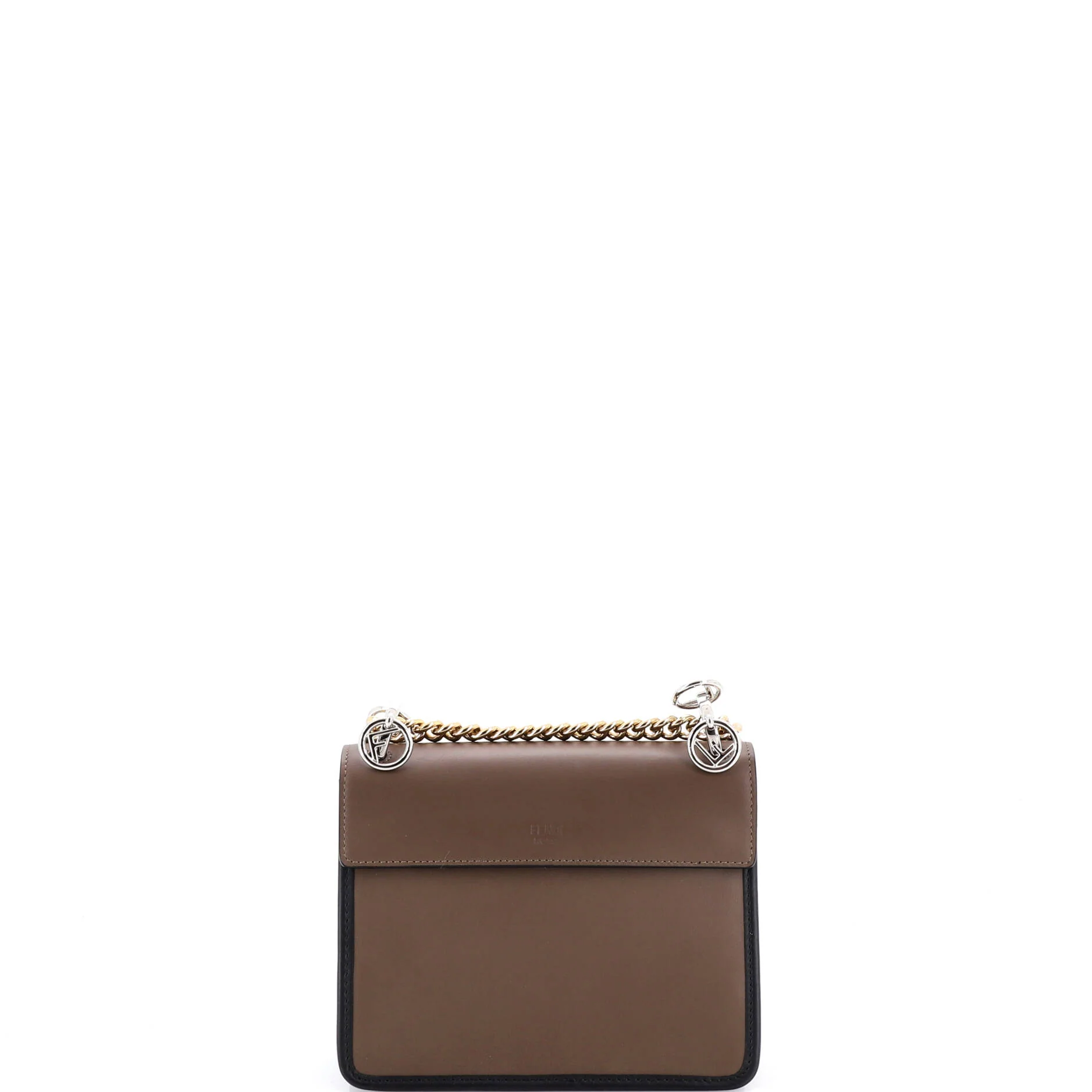 Kan I F Shoulder Bag Leather with Zucca Embossed Detail Small - Image 3
