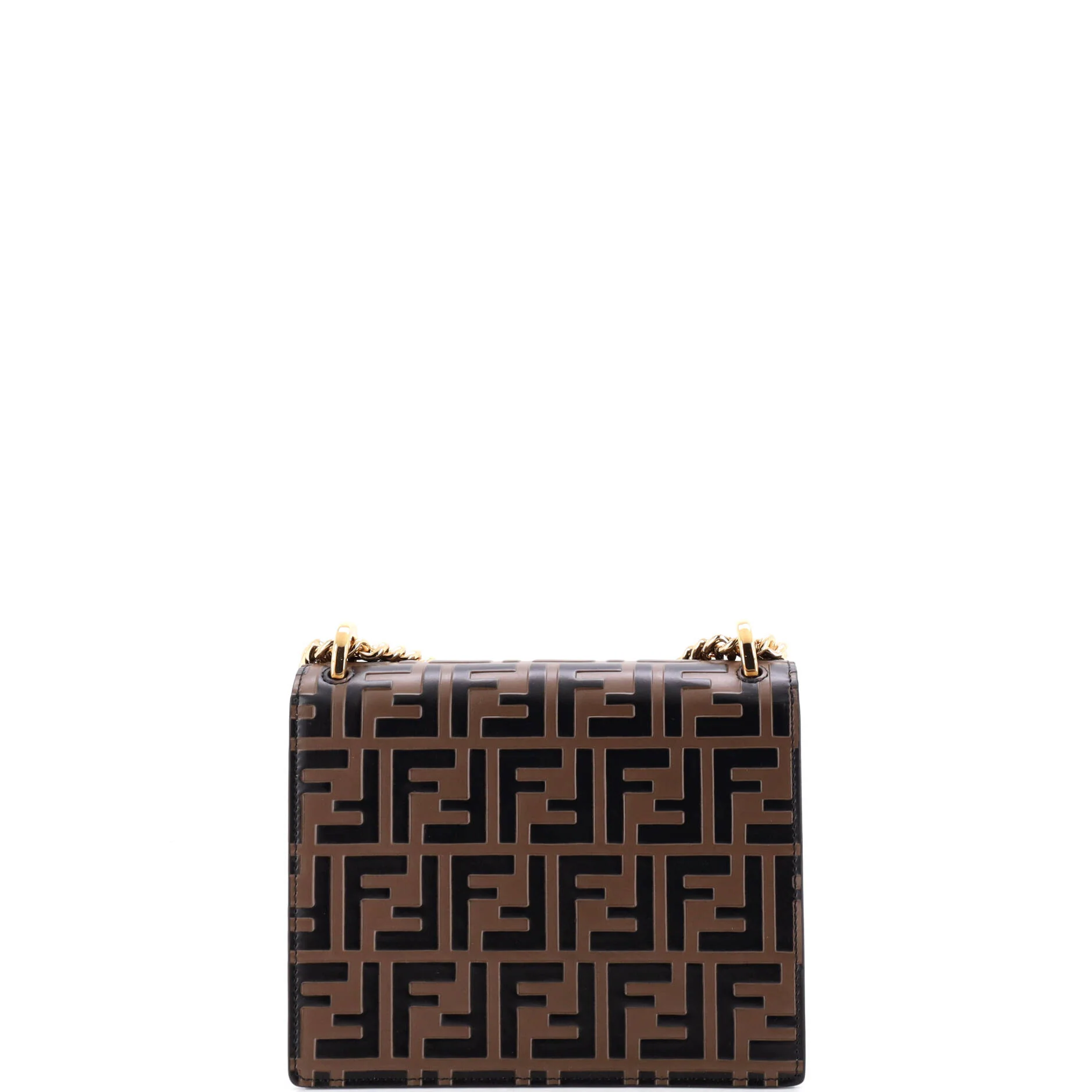Kan U Shoulder Bag Zucca Embossed Leather Small - Image 3