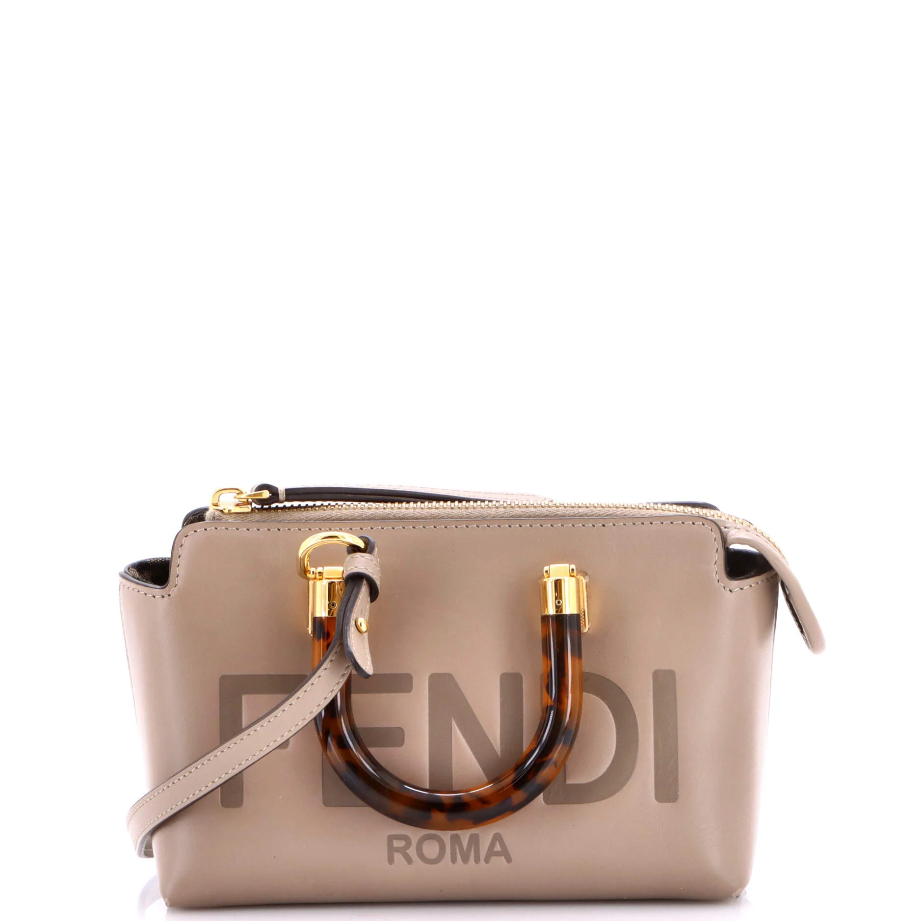 Logo By The Way Top Handle Bag Embossed Leather Mini