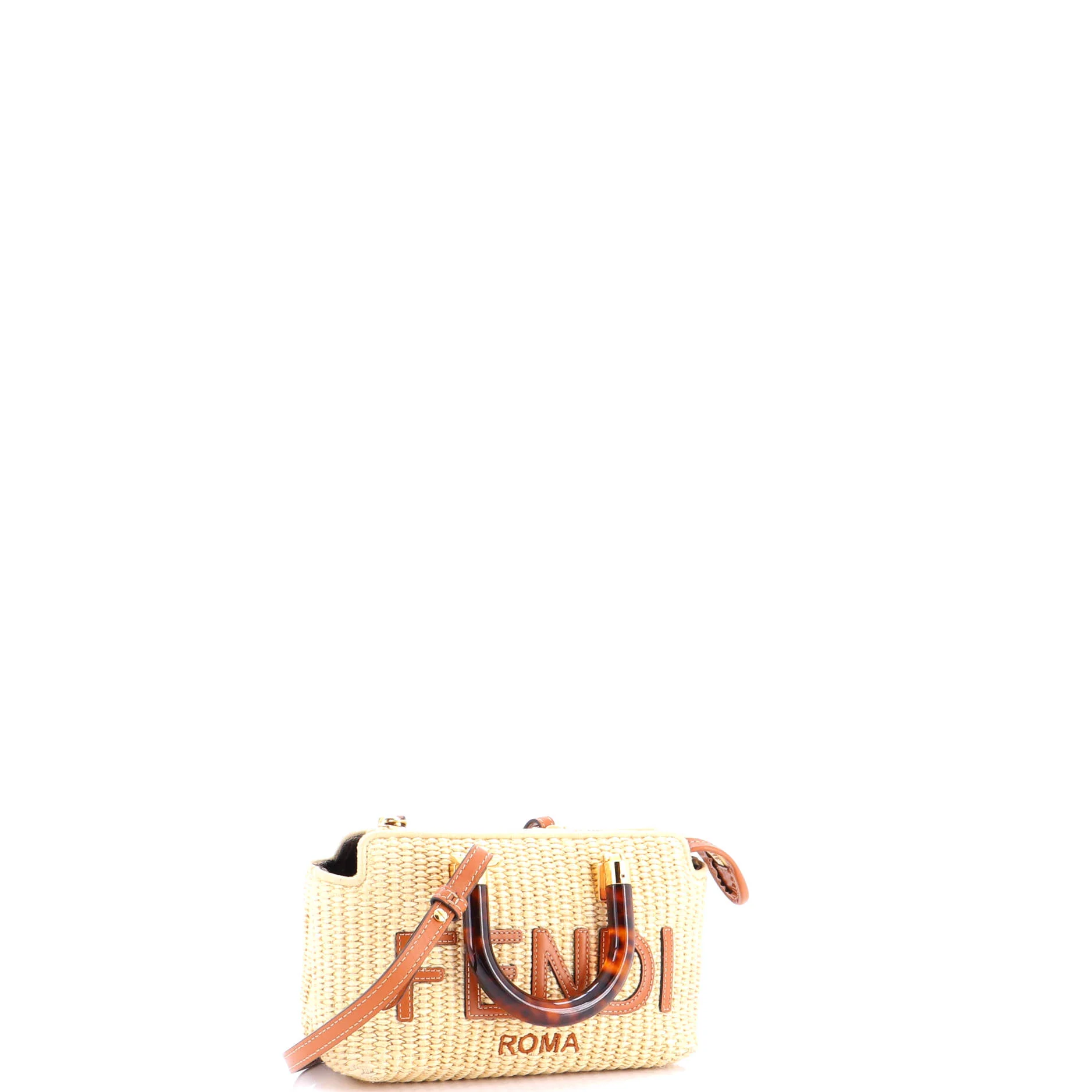 Logo By The Way Top Handle Bag Raffia Mini - Image 2