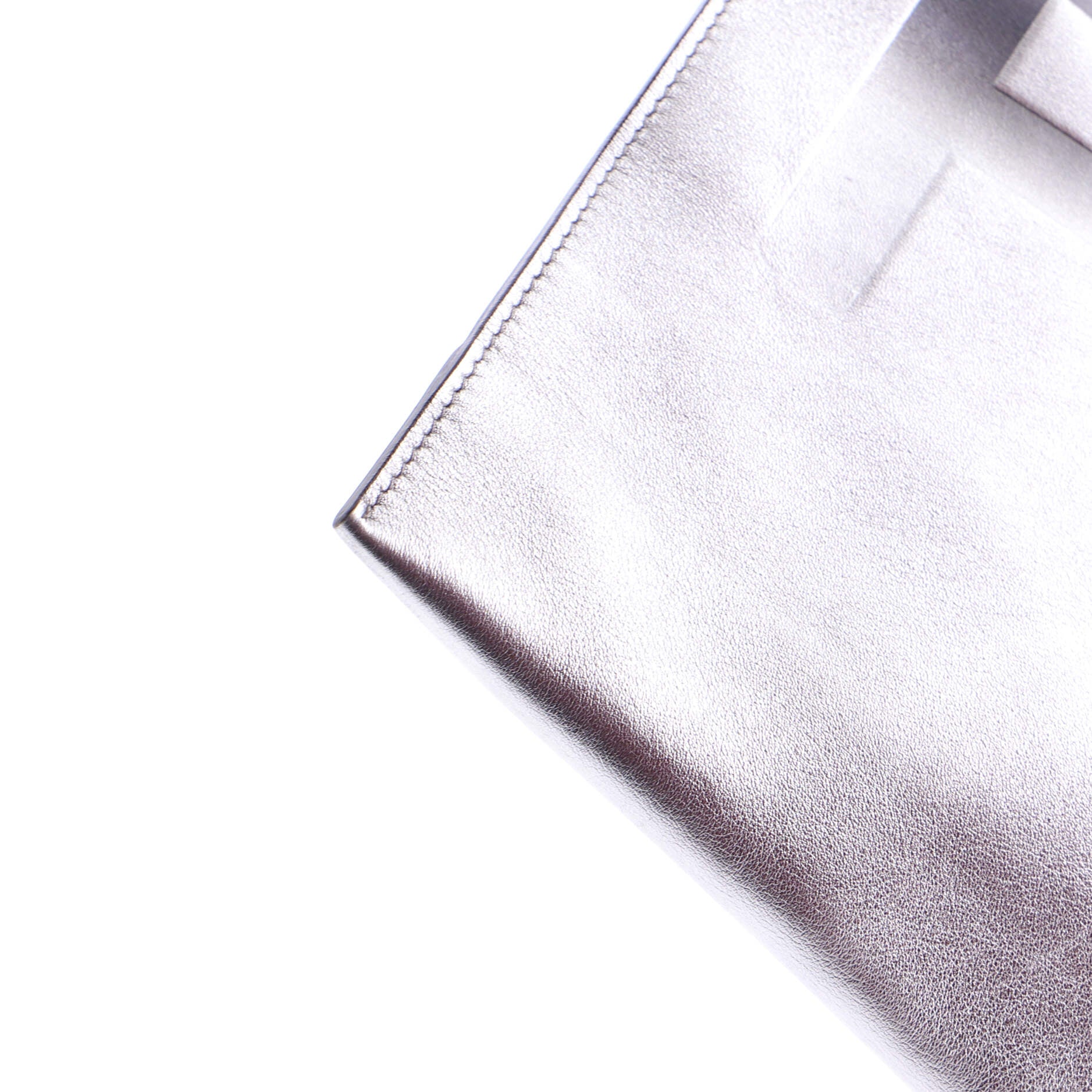Logo Flat Wristlet Pouch Embossed Leather Large - Image 6