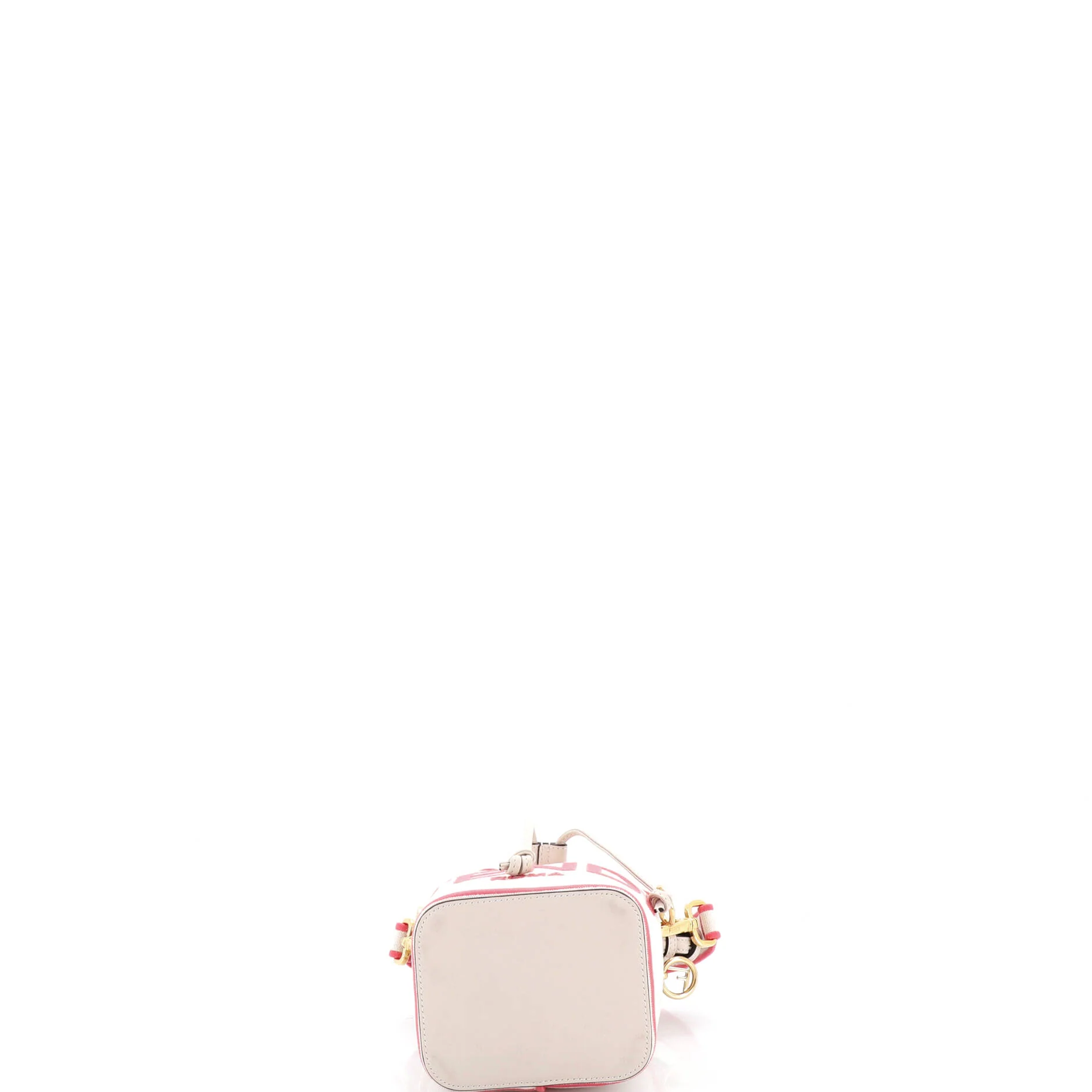 Logo Mon Tresor Bucket Bag Embroidered Canvas Mini - Image 4