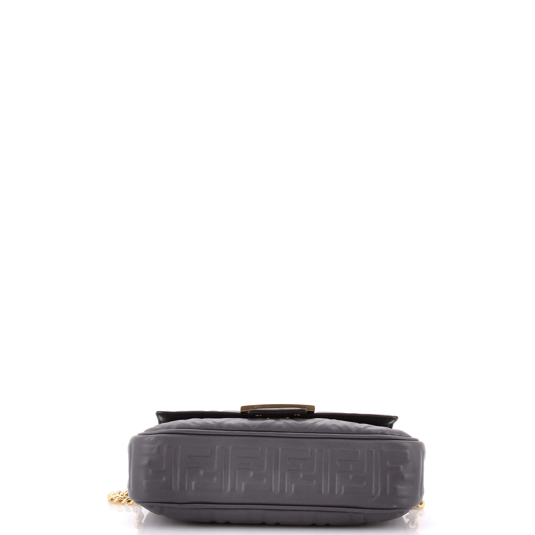 Midi Baguette Chain Bag Zucca Embossed Leather Medium - Image 4