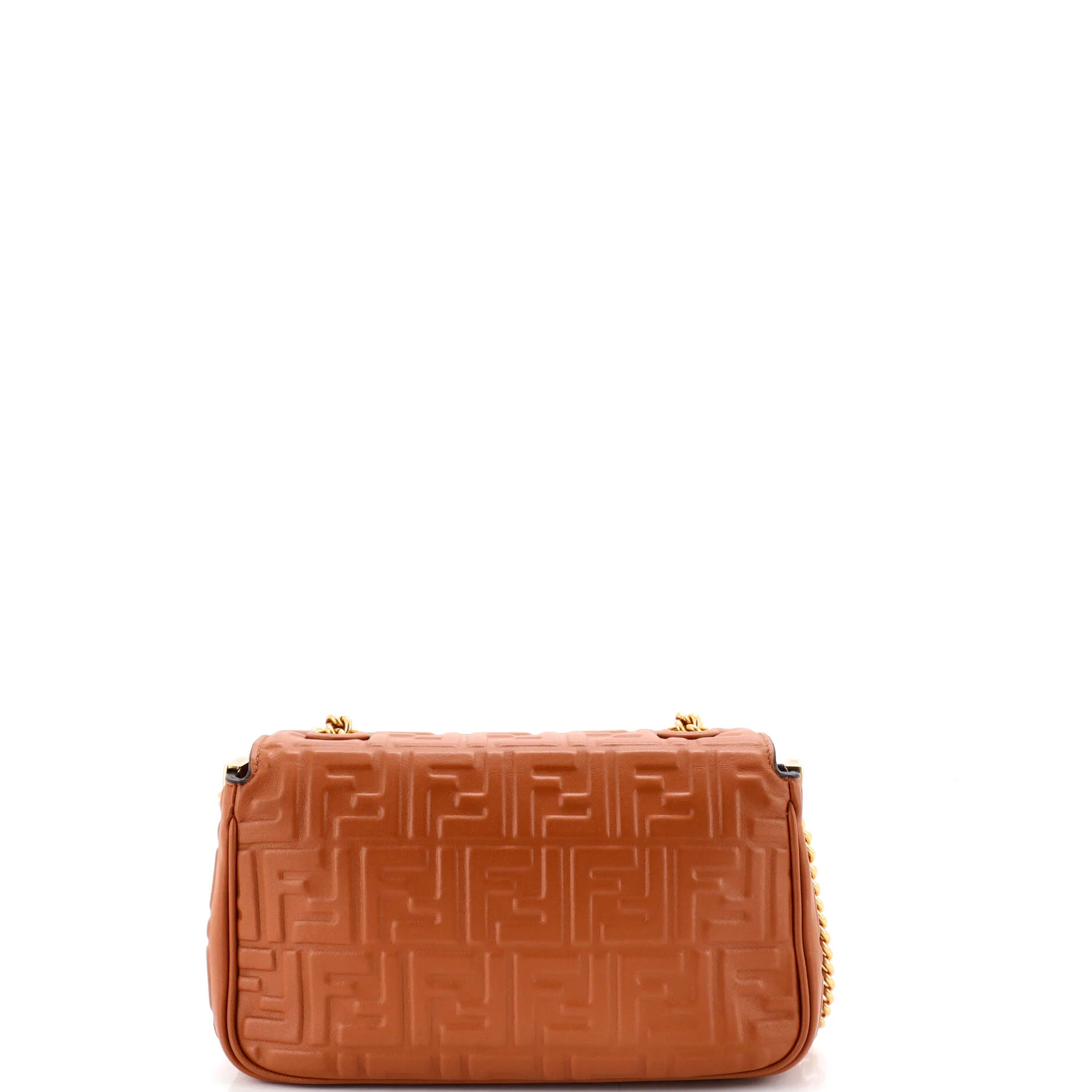 Midi Baguette Chain Bag Zucca Embossed Leather Medium - Image 3