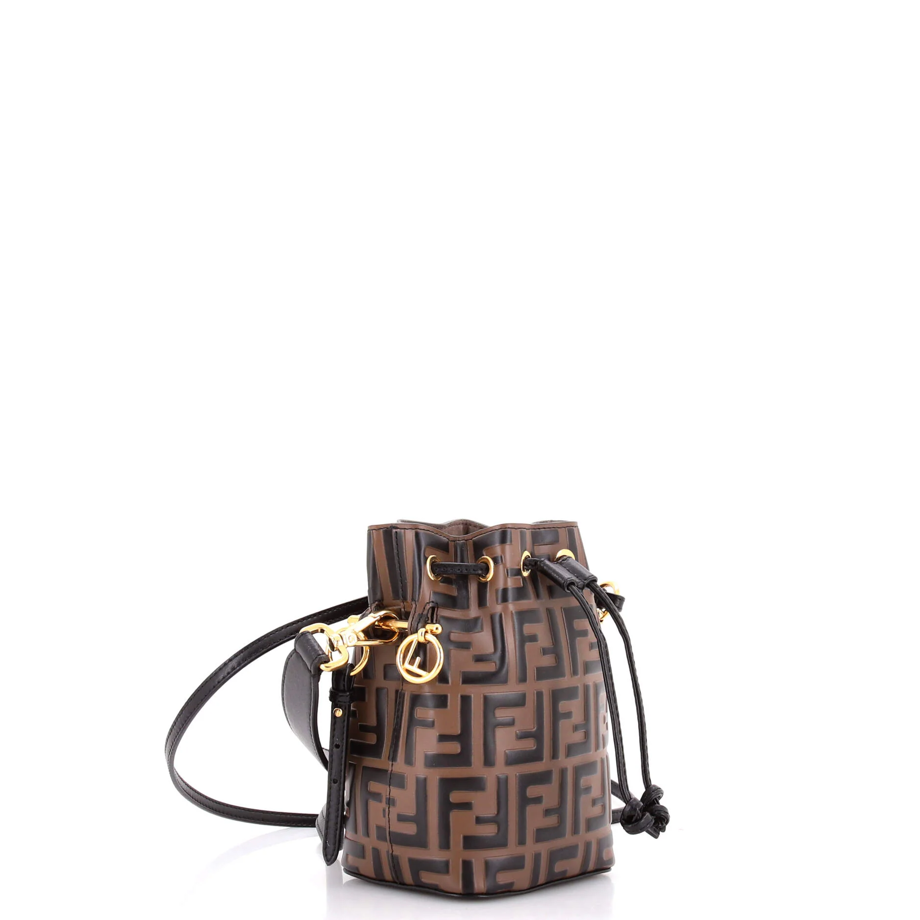 Mon Tresor Bucket Bag Zucca Embossed Leather Mini - Image 2