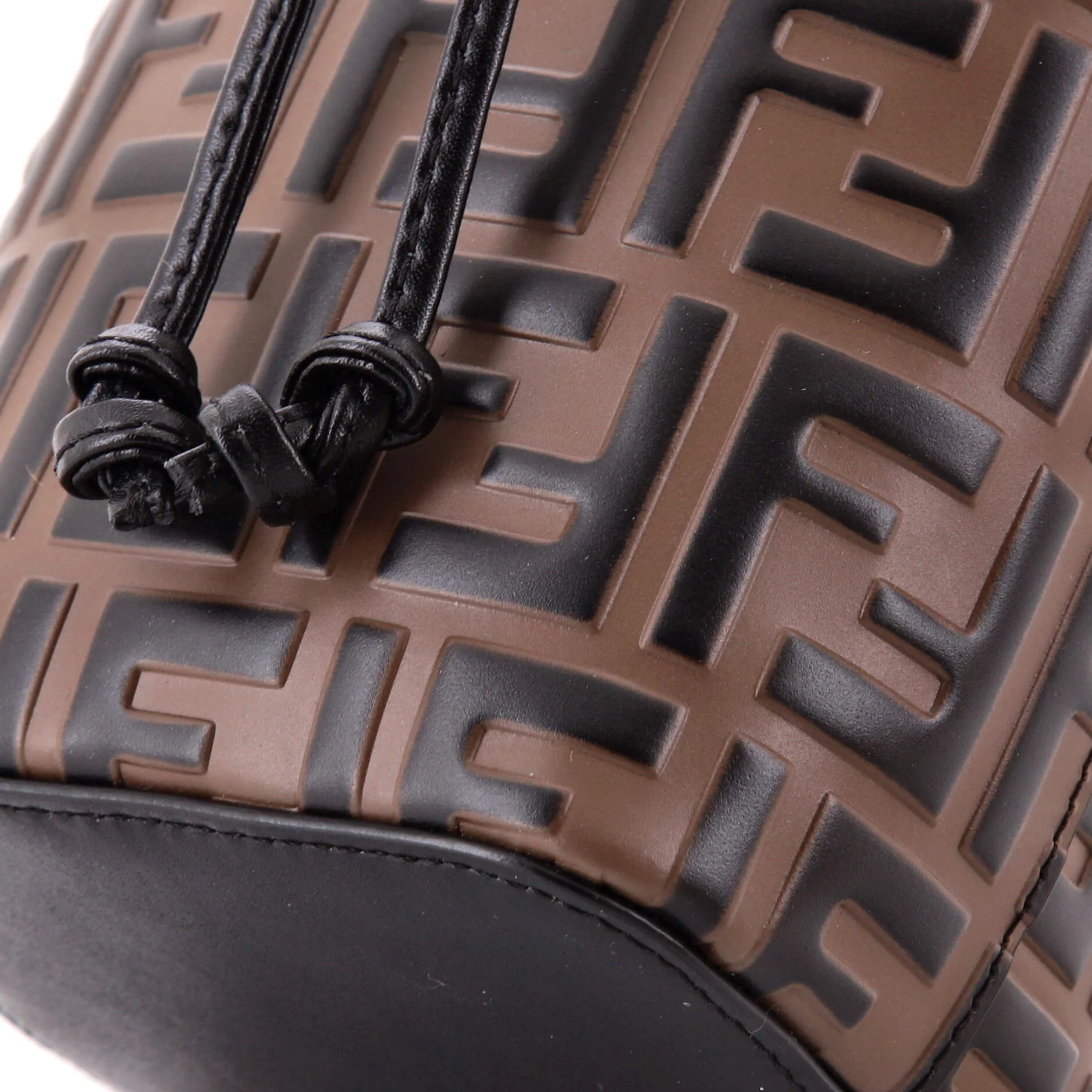 Mon Tresor Bucket Bag Zucca Embossed Leather Mini - Image 6