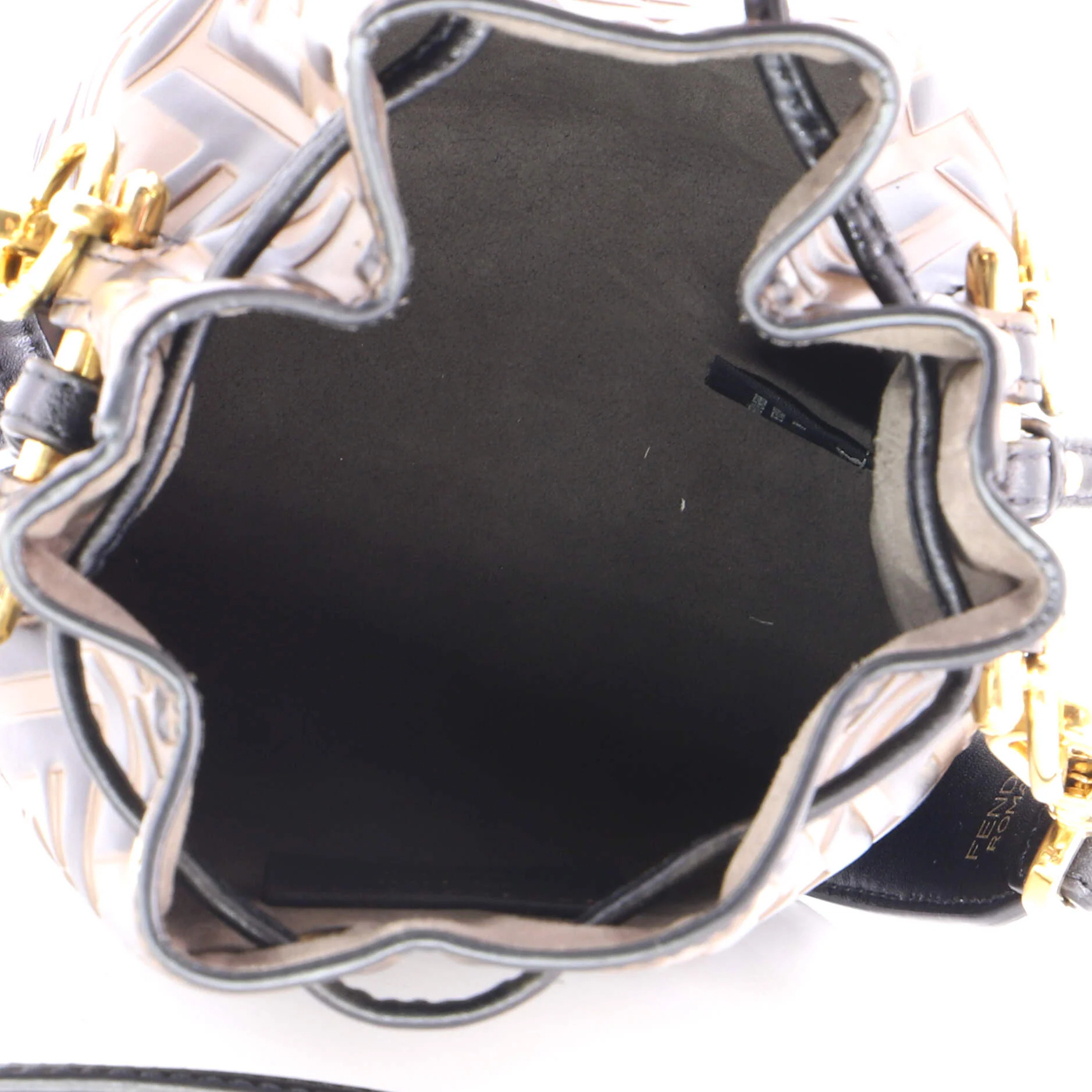 Mon Tresor Bucket Bag Zucca Embossed Leather Mini - Image 5