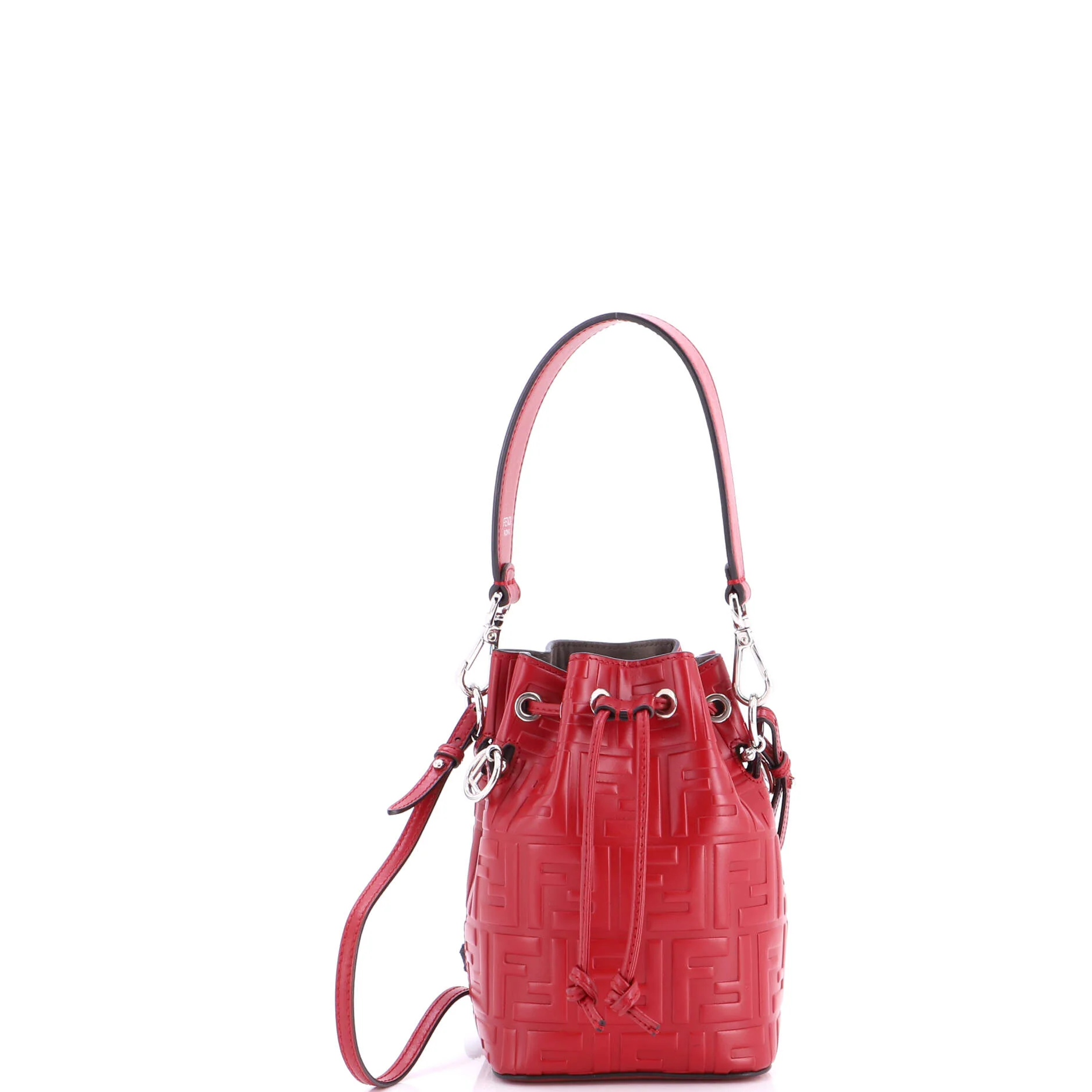 Mon Tresor Bucket Bag Zucca Embossed Leather Mini