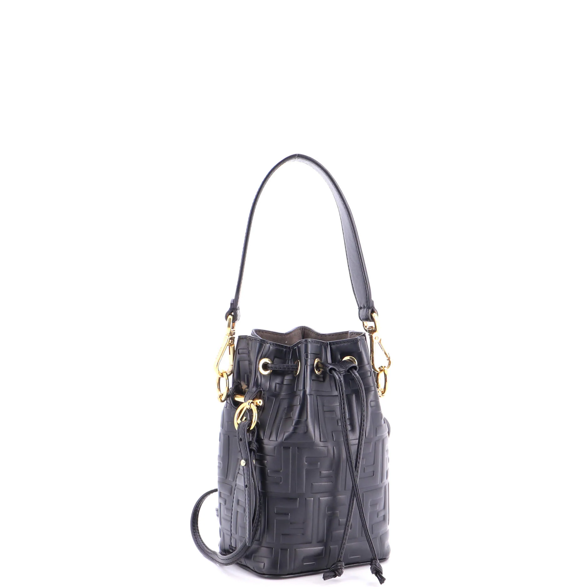 Mon Tresor Bucket Bag Zucca Embossed Leather Mini - Image 2