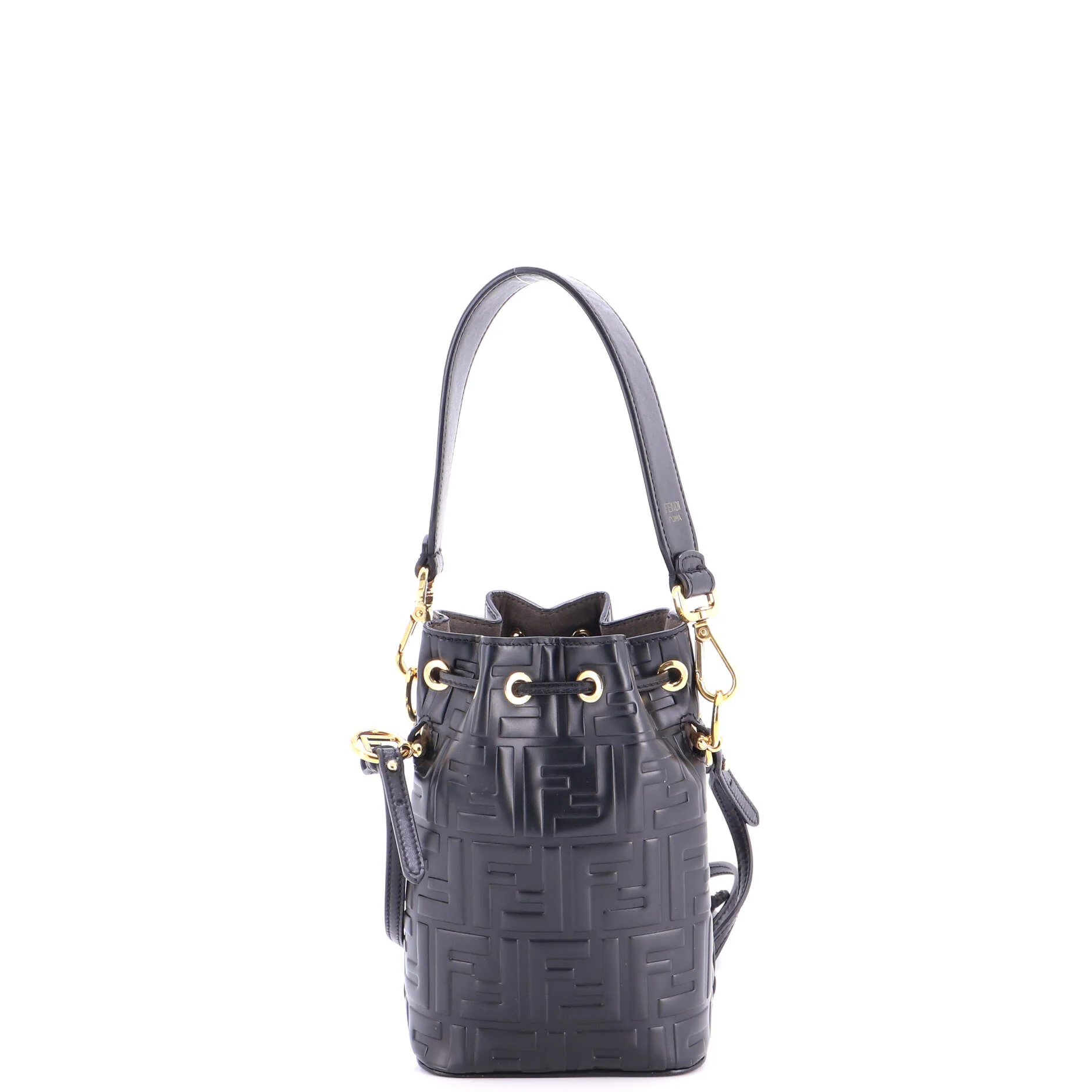 Mon Tresor Bucket Bag Zucca Embossed Leather Mini - Image 3