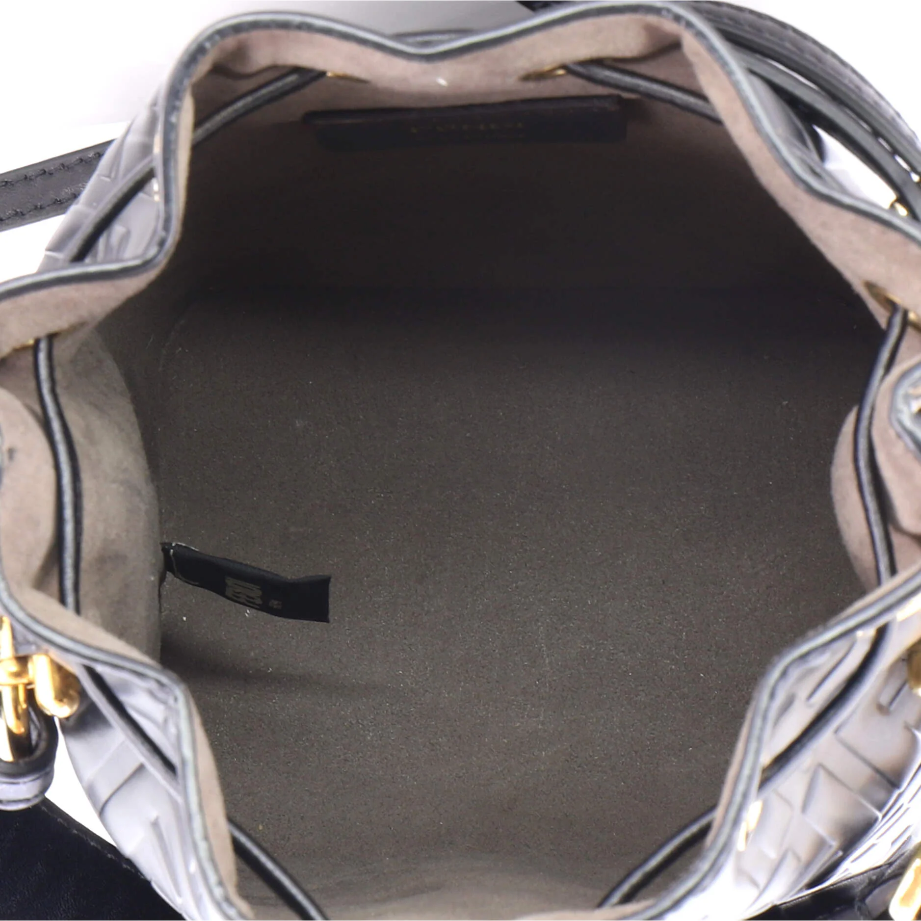 Mon Tresor Bucket Bag Zucca Embossed Leather Mini - Image 5