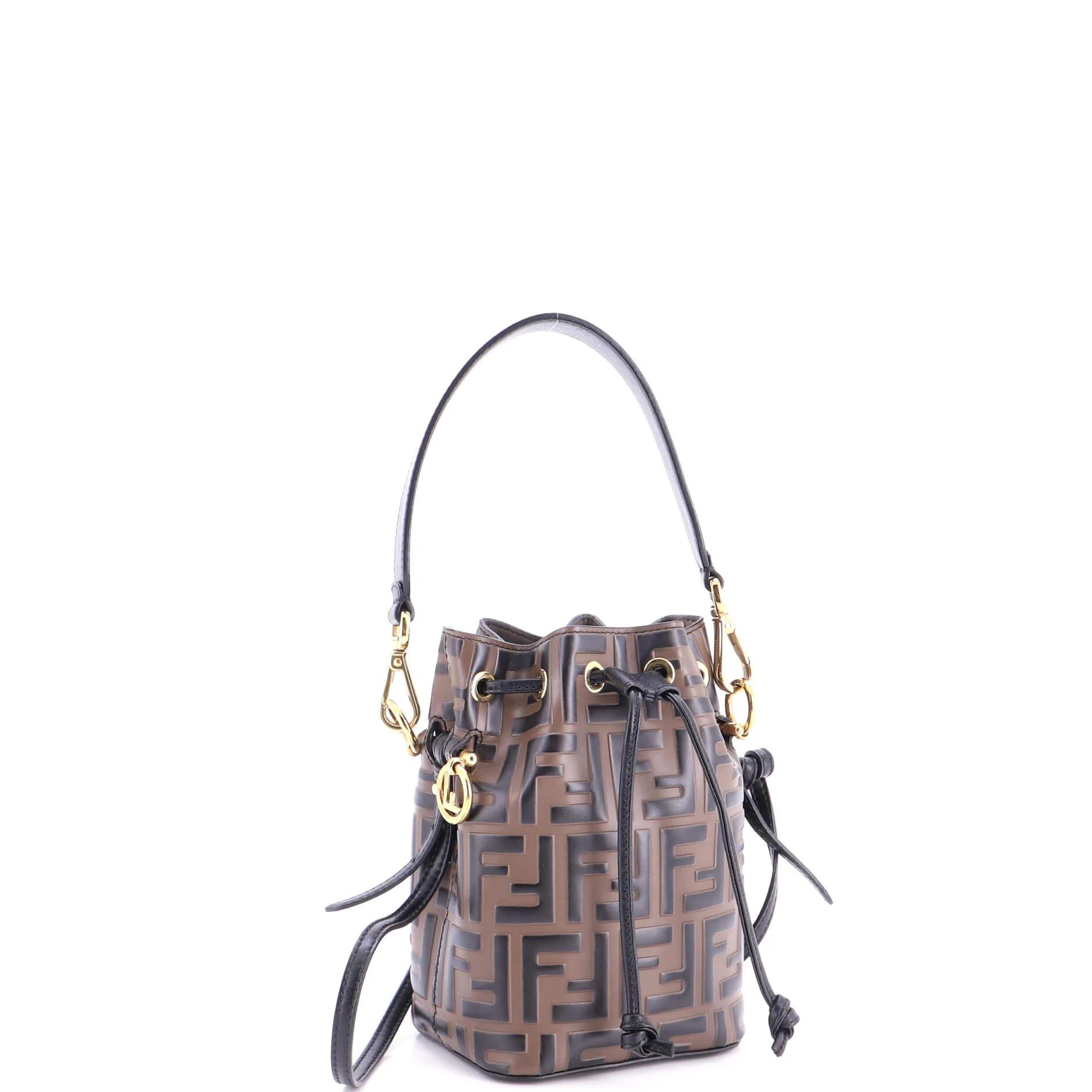 Mon Tresor Bucket Bag Zucca Embossed Leather Mini - Image 2