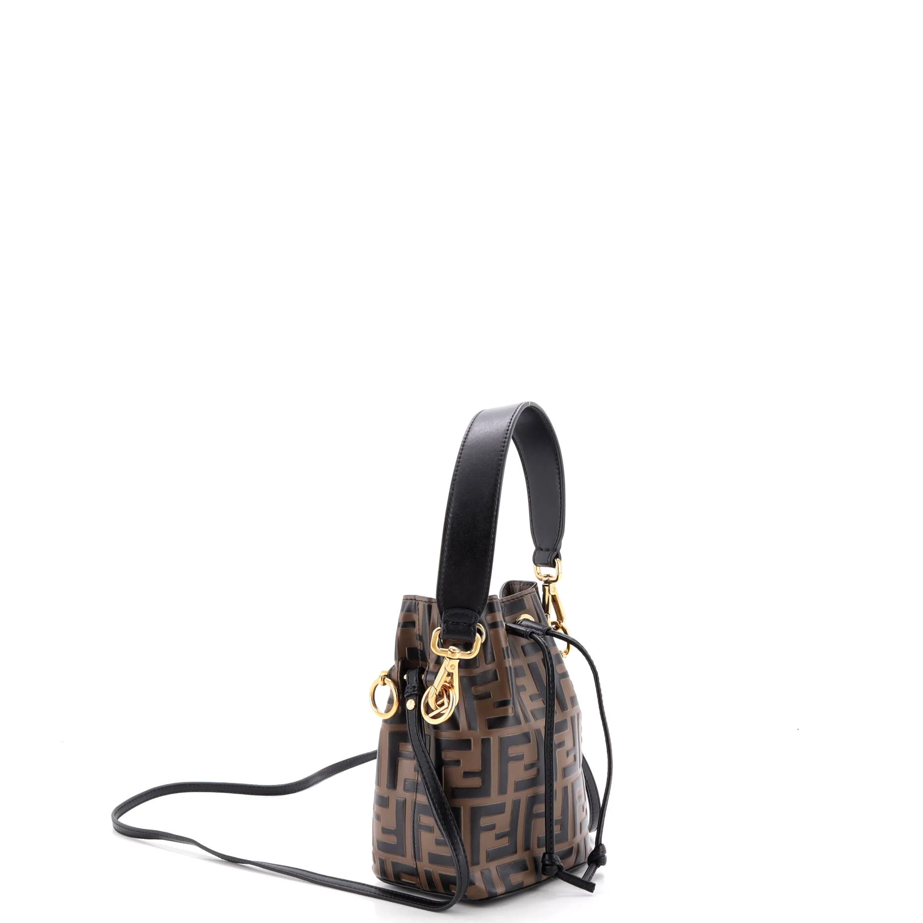 Mon Tresor Bucket Bag Zucca Embossed Leather Mini - Image 2