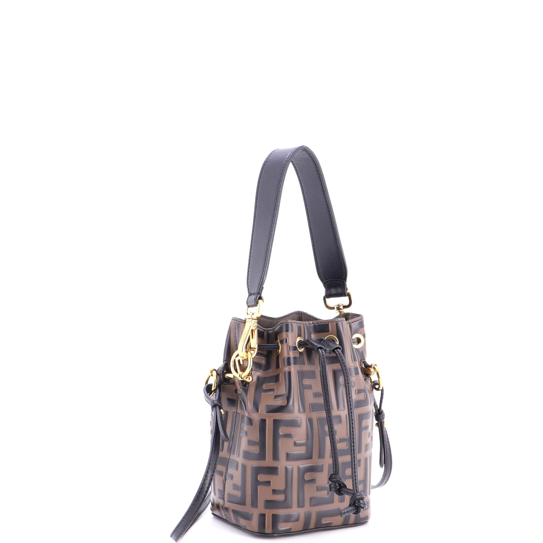 Mon Tresor Bucket Bag Zucca Embossed Leather Mini - Image 2